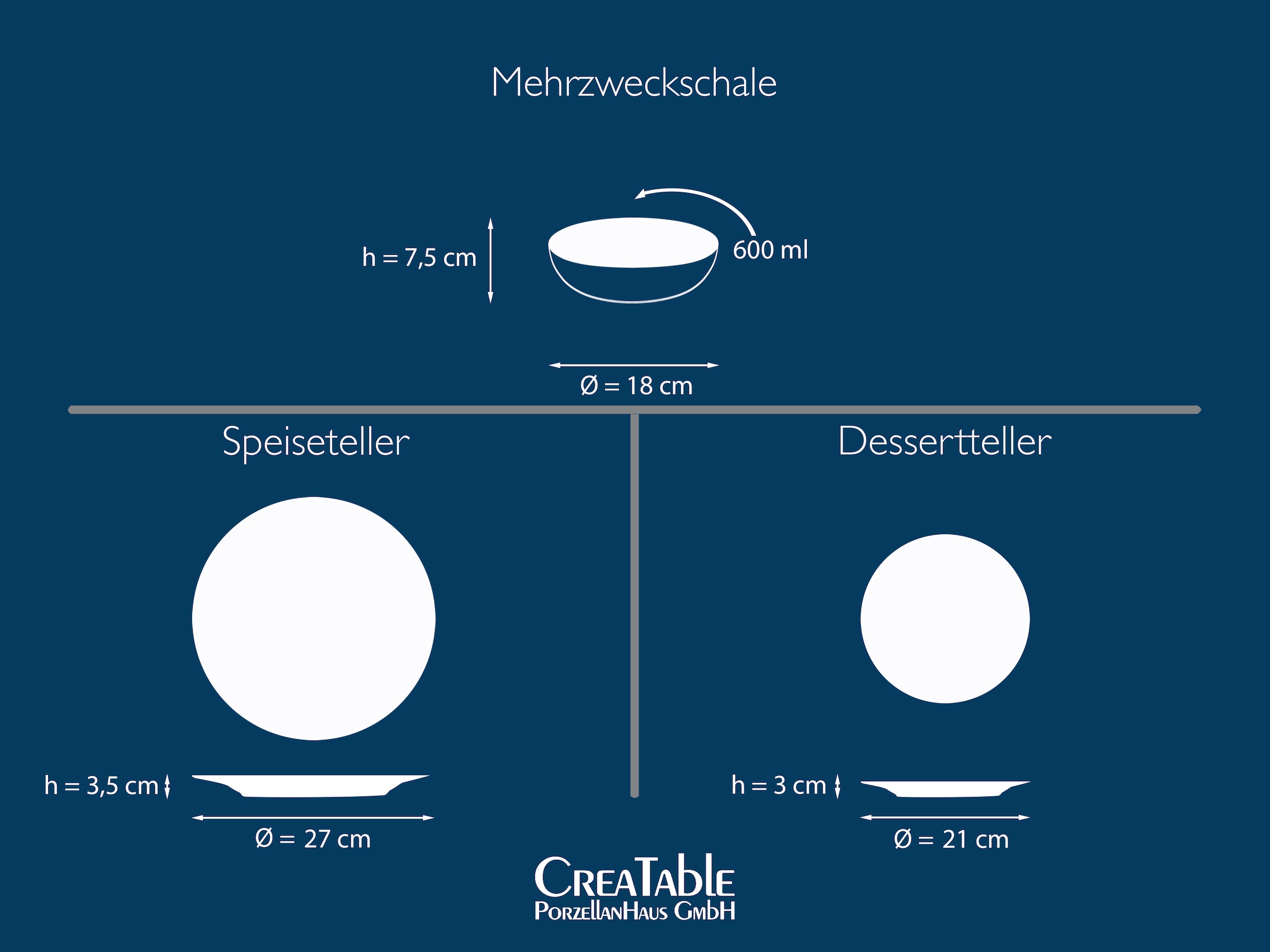 CreaTable Teller-Set »Jawa, Tellerset 18-tlg« Reaktivglasur