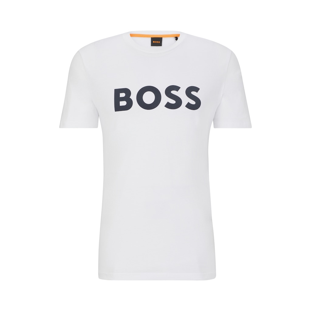 BOSS ORANGE T-Shirt »Thinking 1 10246016 01«, mit großem BOSS Druck auf der Brust
