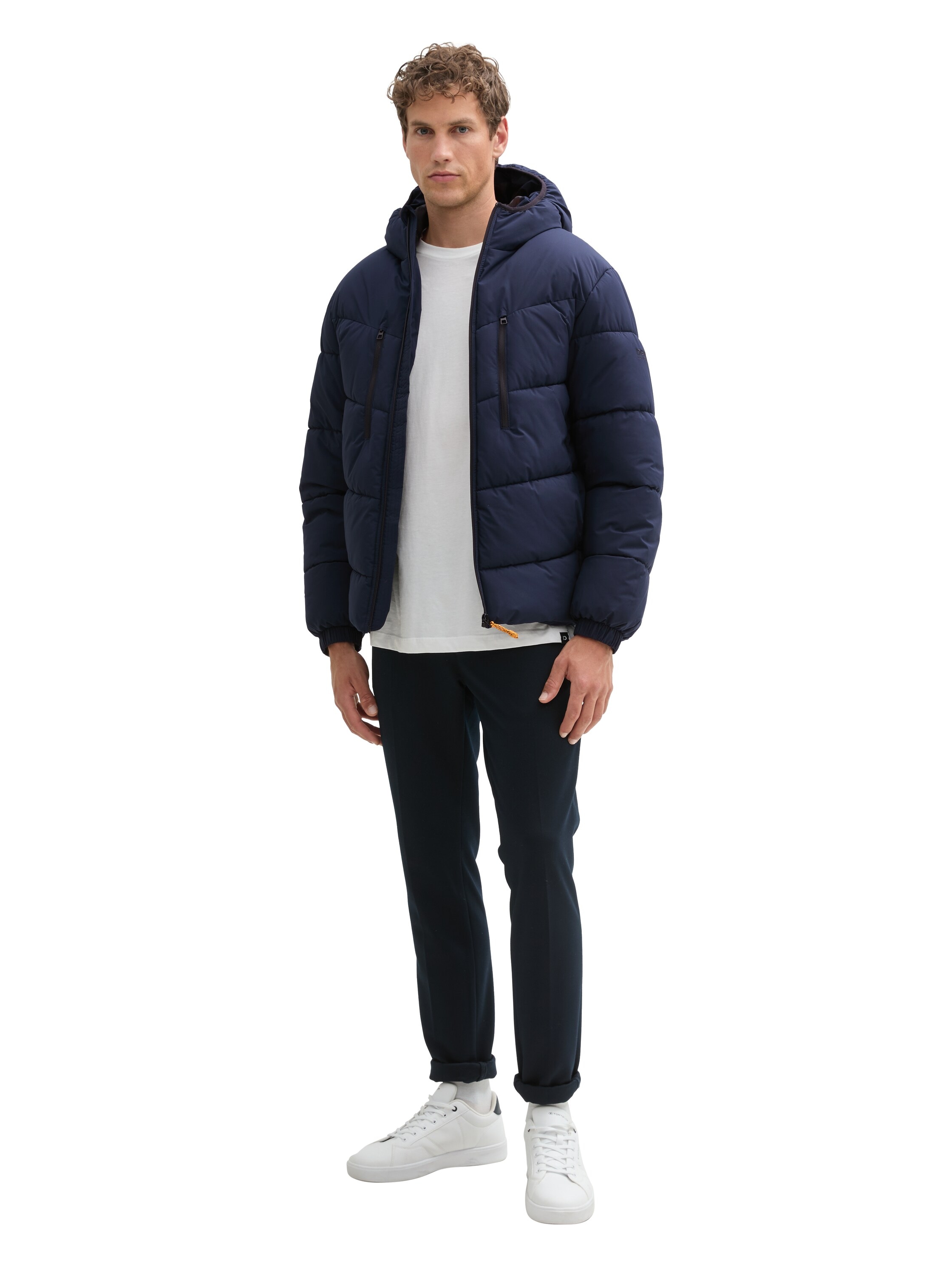 TOM TAILOR Denim Steppjacke, mit Kapuze, mit Kapuze