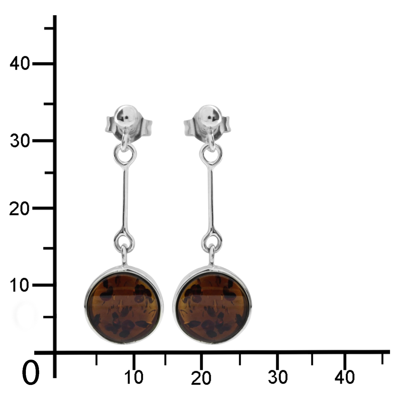 OSTSEE-SCHMUCK Paar Ohrhänger »- Classic 10 mm - Silber 925/000 - Bernstein«