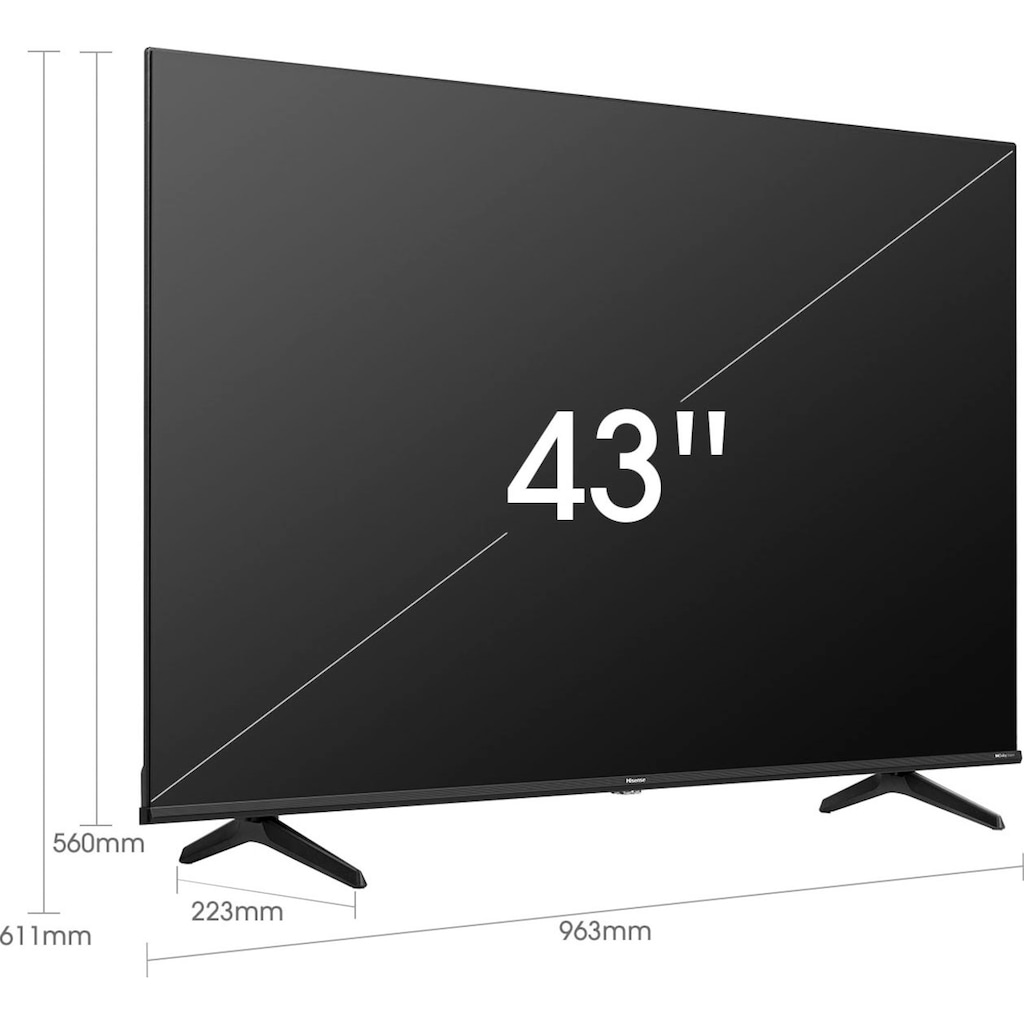 Hisense QLED-Fernseher »43E77HQ«, 109 cm/43 Zoll, 4K Ultra HD, Smart-TV, HDR10, HDR10+ decoding, HLG, 60Hz Panel, Alexa Built-in, VIDAA Voice