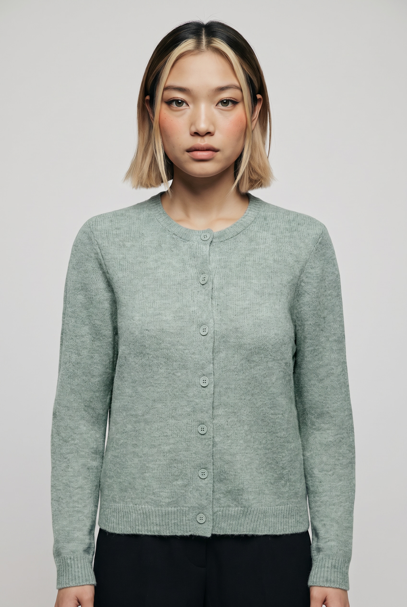ONLY Strickjacke »ONLOLIVIA LS O-NECK CARDIGAN CC KNT« Materialmix, regular fit