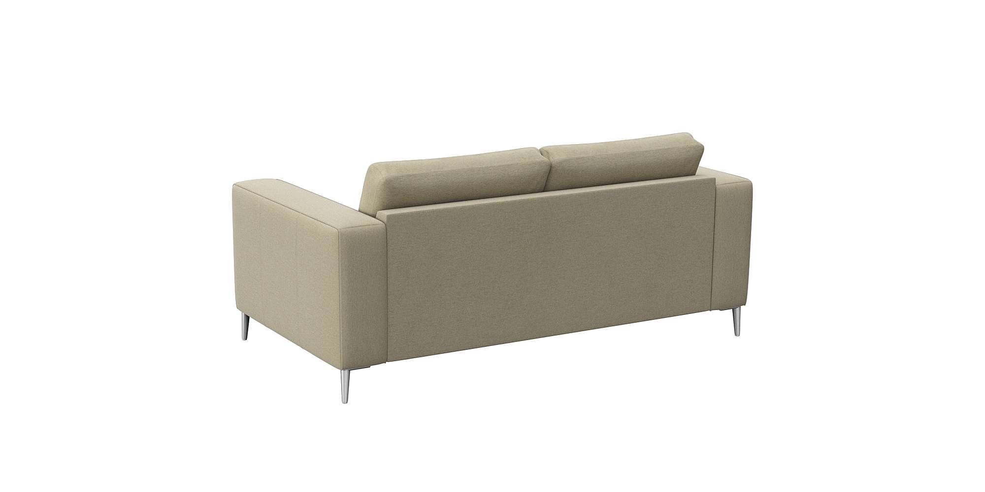 FLEXLUX 2-Sitzer »Fiore, super Sitzkomfort durch Kaltschaum im Sitz« breite Armlehnen, Füße Alu