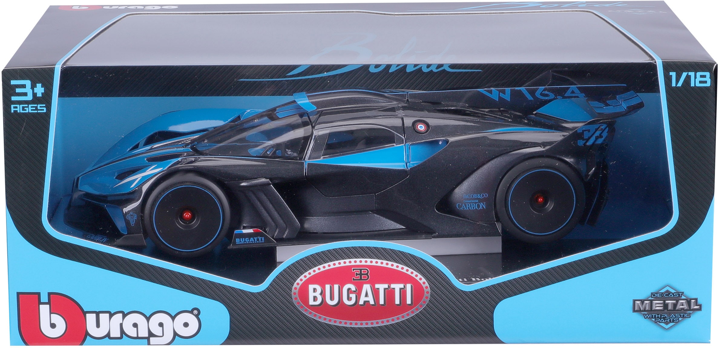 Bburago Sammlerauto »Bugatti Bolide, blau«, 1:18