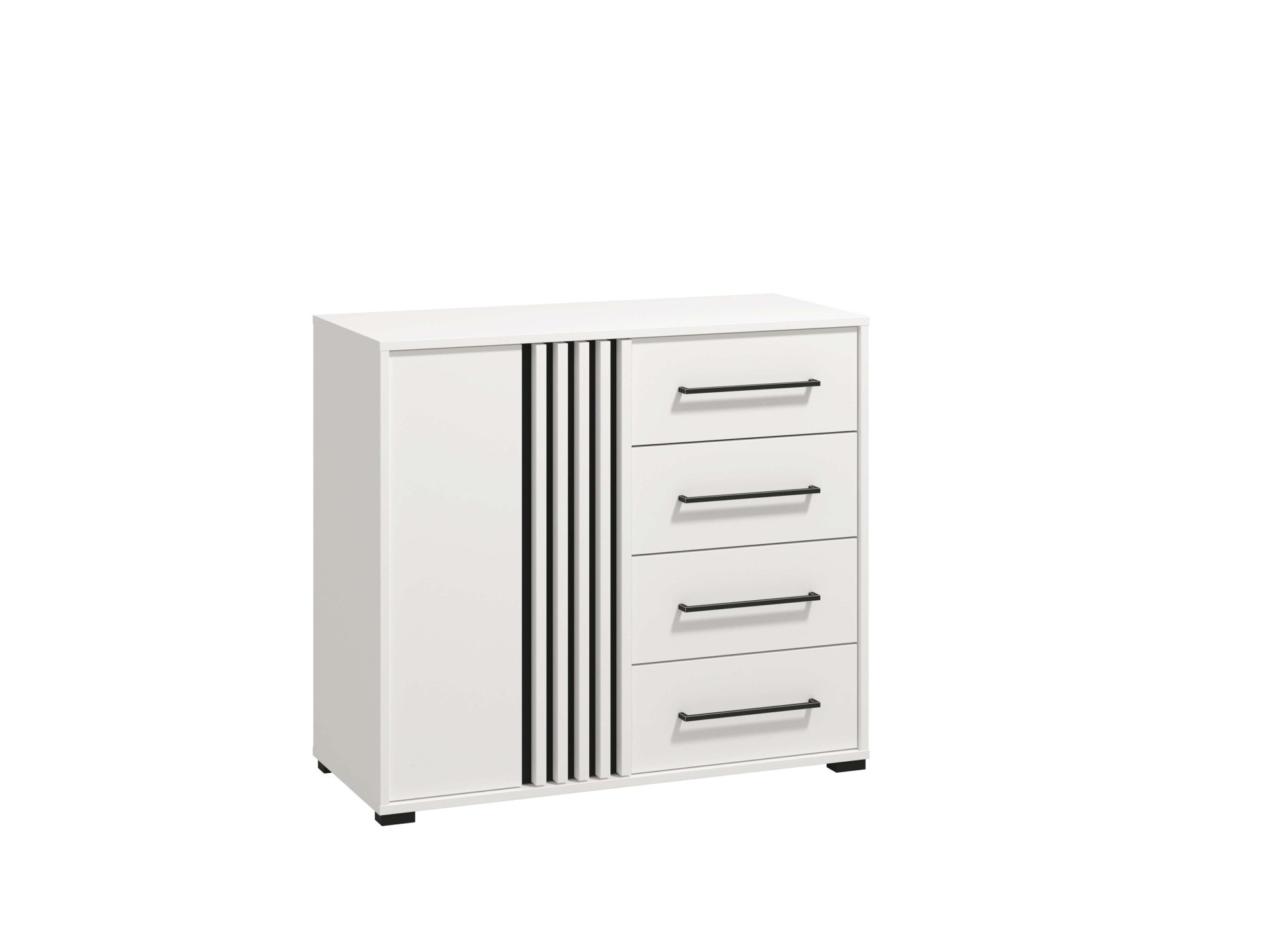 INOSIGN Kommode »Ascalon Sideboard, Breite 138 oder 93 cm, mit ABS Schutzkanten«, 3D Optik durch Lamellen/ Paneele, FSC-zertifizierter Holzwerkstoff