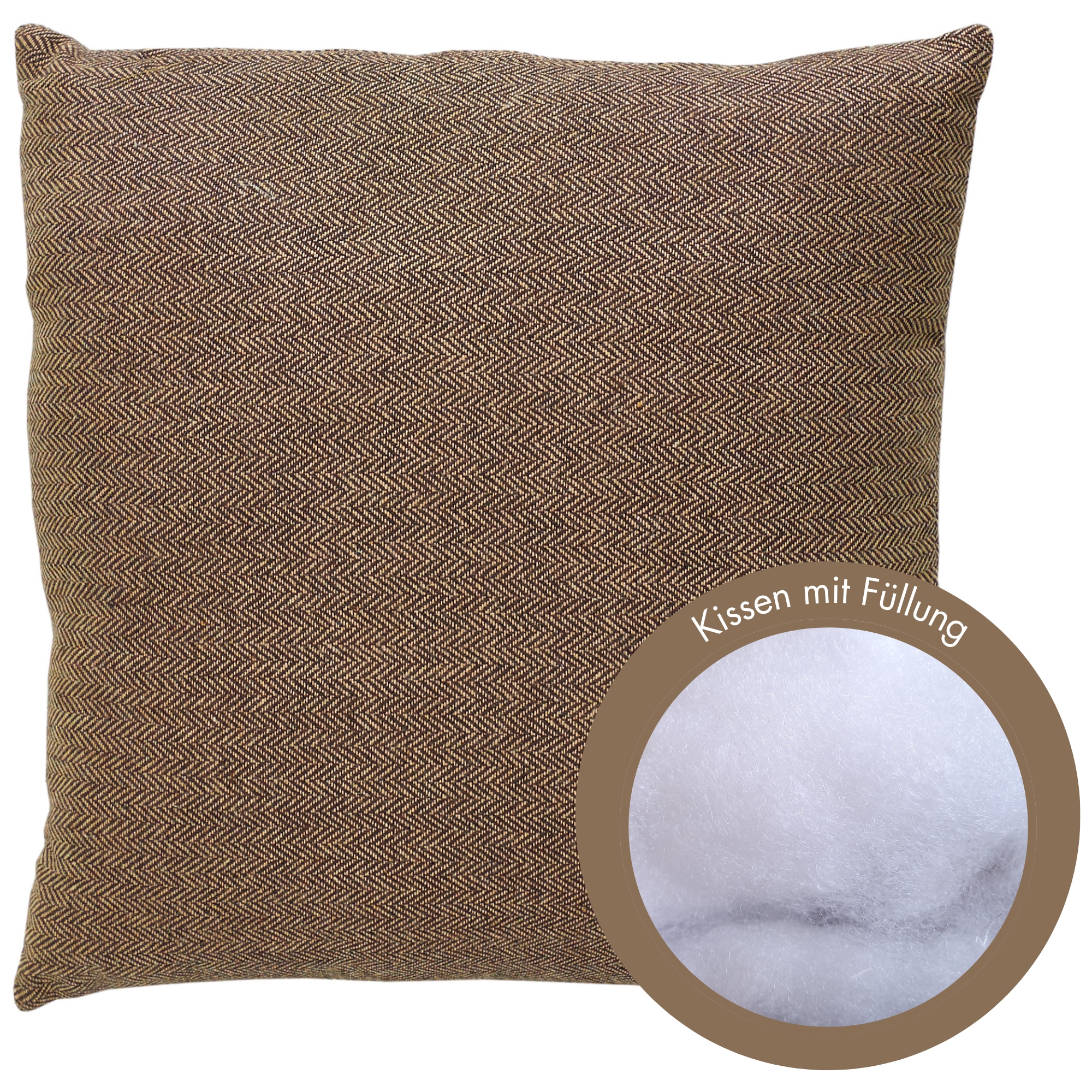 Andiamo Dekokissen »Jenny« Zierkissen, Fishgrätmuster, eckig, 40x40 cm, Kissenhülle mit Füllung