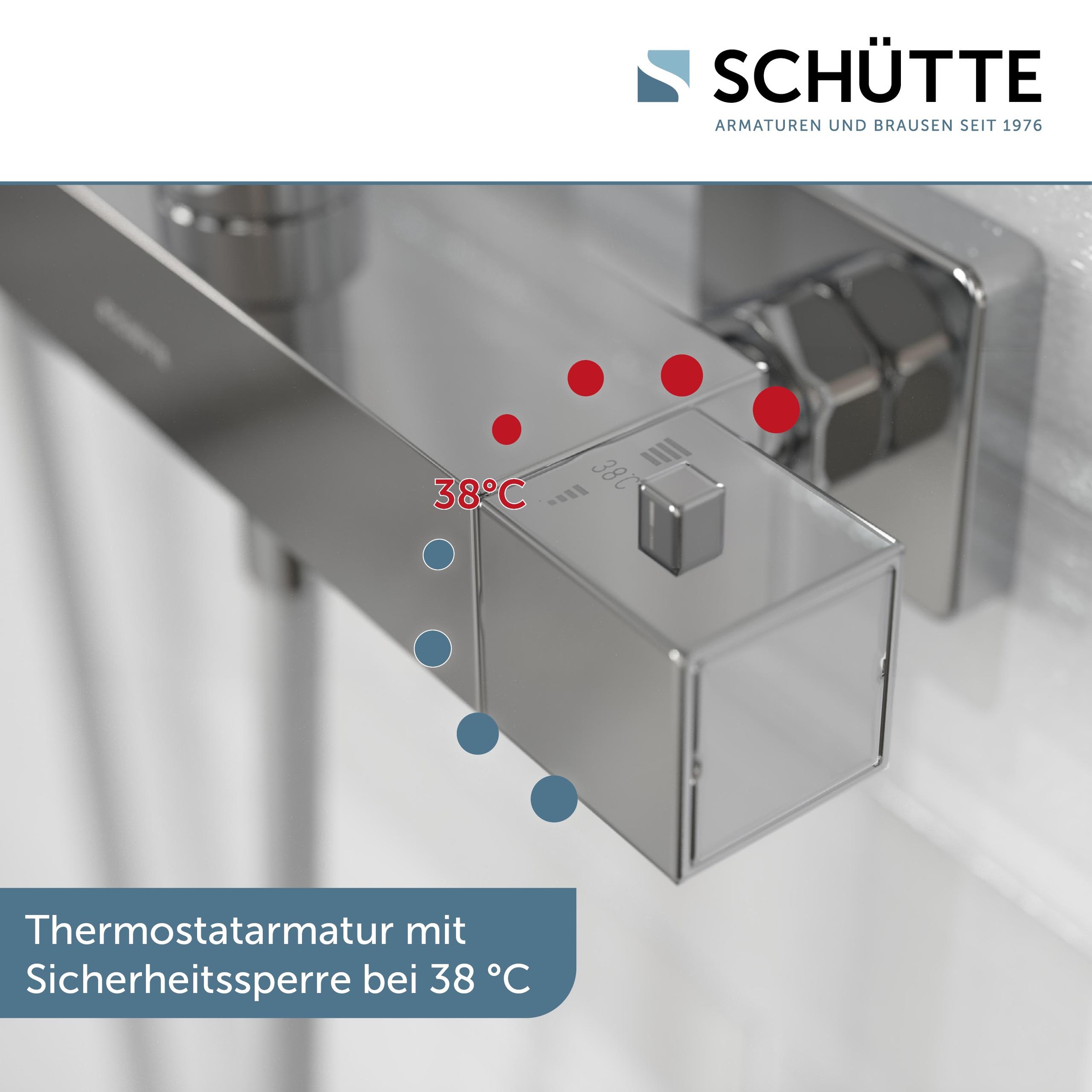 Schütte Duschbrause »TRENTO« Set,  mit Thermostatarmatur, 3-fach verstellbar, Antikalk-Noppen