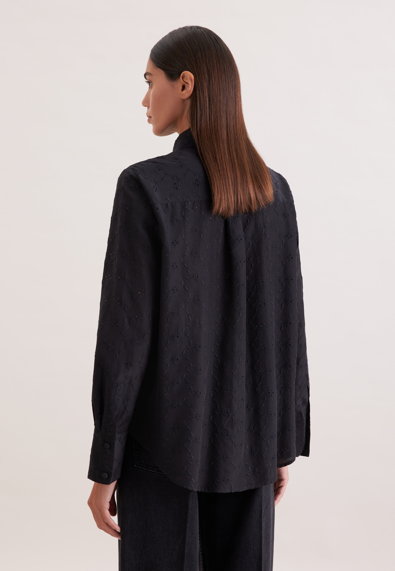 seidensticker Hemdbluse 1/1 Kragen Stickerei