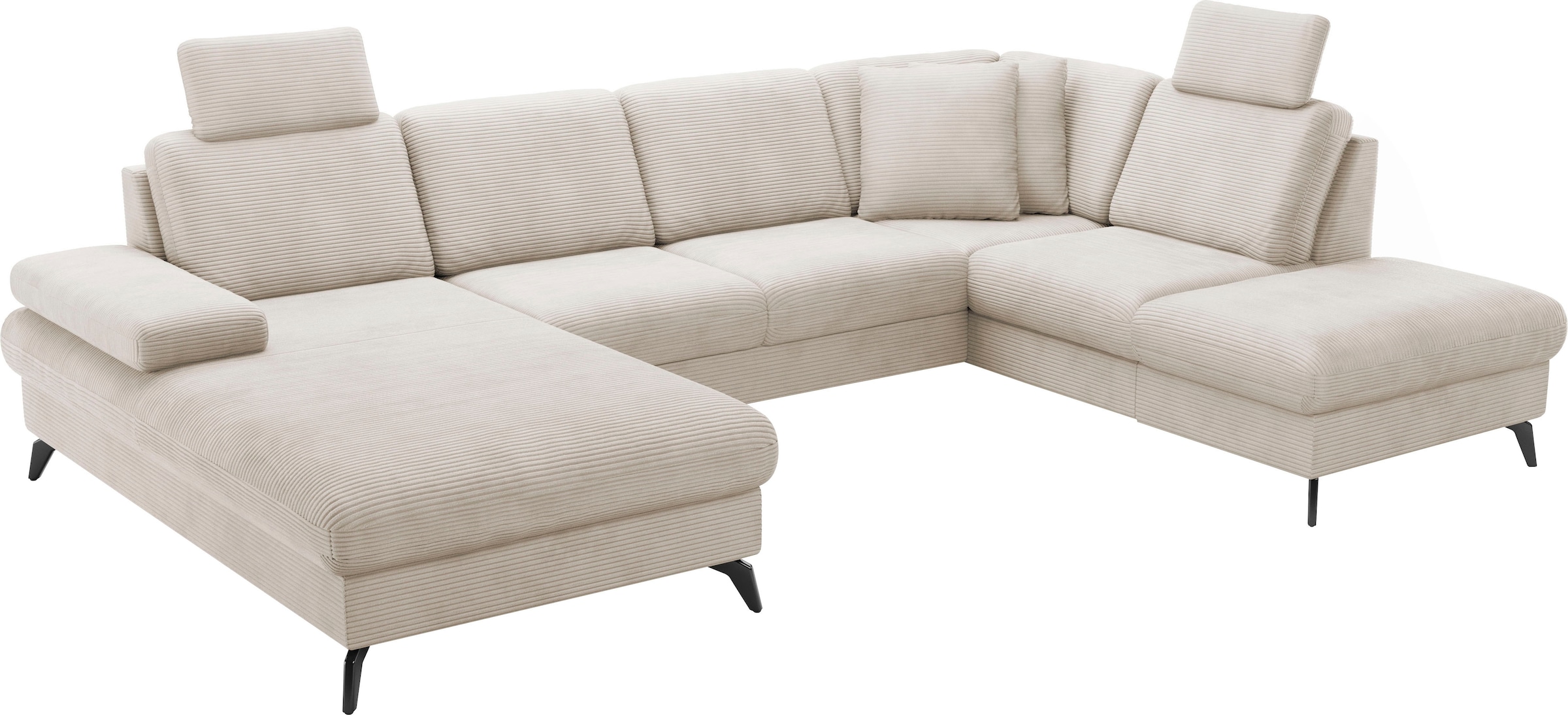 sit&more Wohnlandschaft »Morris Jubi U-Form«, inkl. Armteilfunktion und 1 Zierkissen, wahlweise mit Bettfunktion