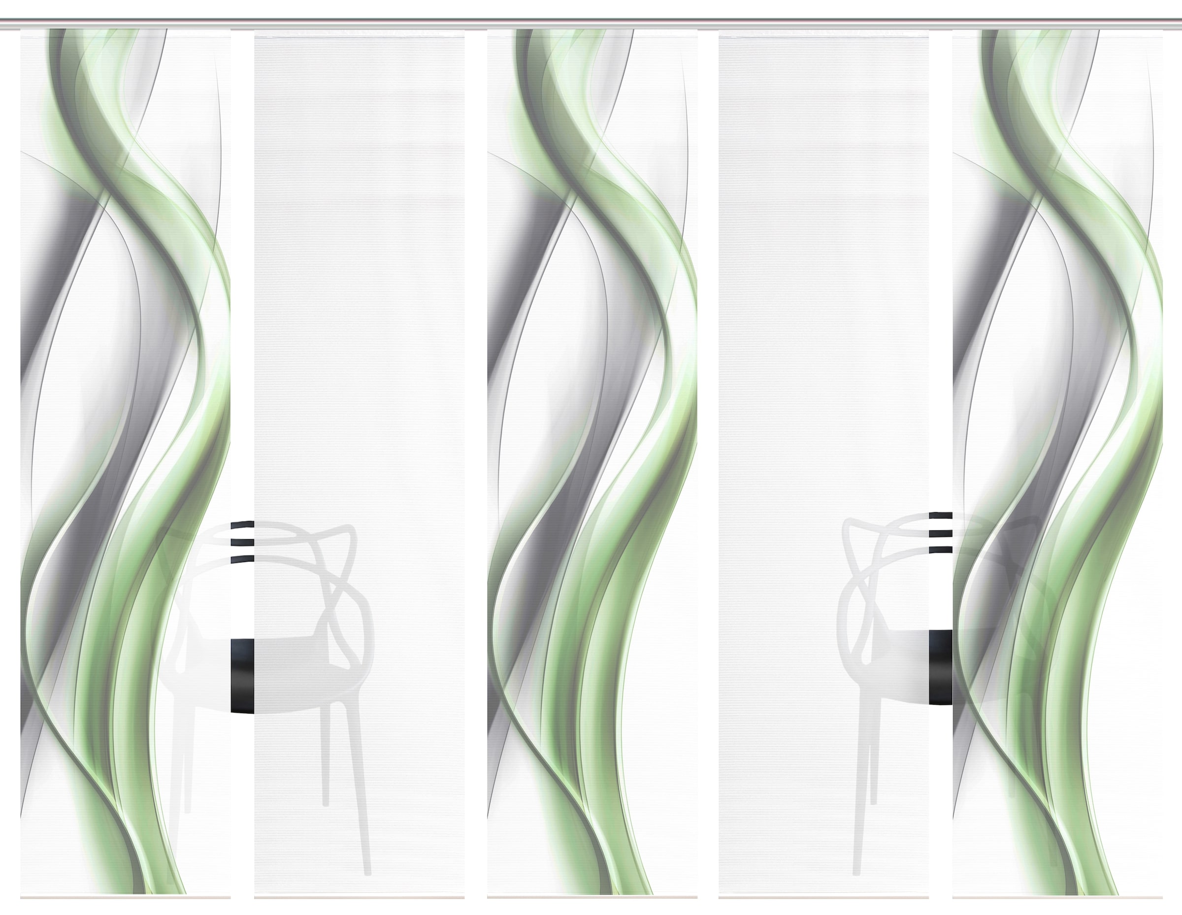 Vision S Schiebegardine »CARA« Paneelwagen 5 Stk. tlg. Schiebevorhang,Bambusoptik,Digitaldruck,SET