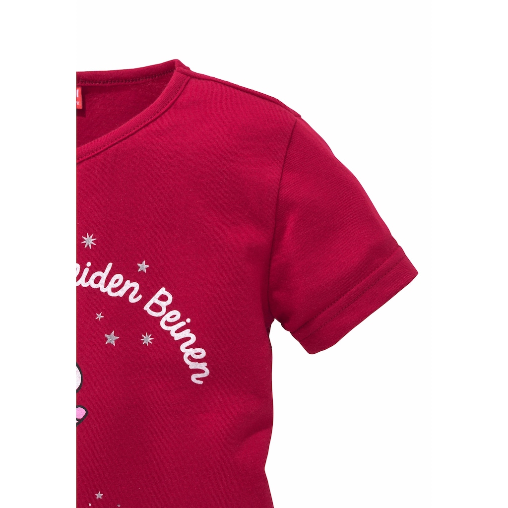 KIDSWORLD T-Shirt »für kleine Mädchen«, Druck "Einhorn" mit Glitzereffekten