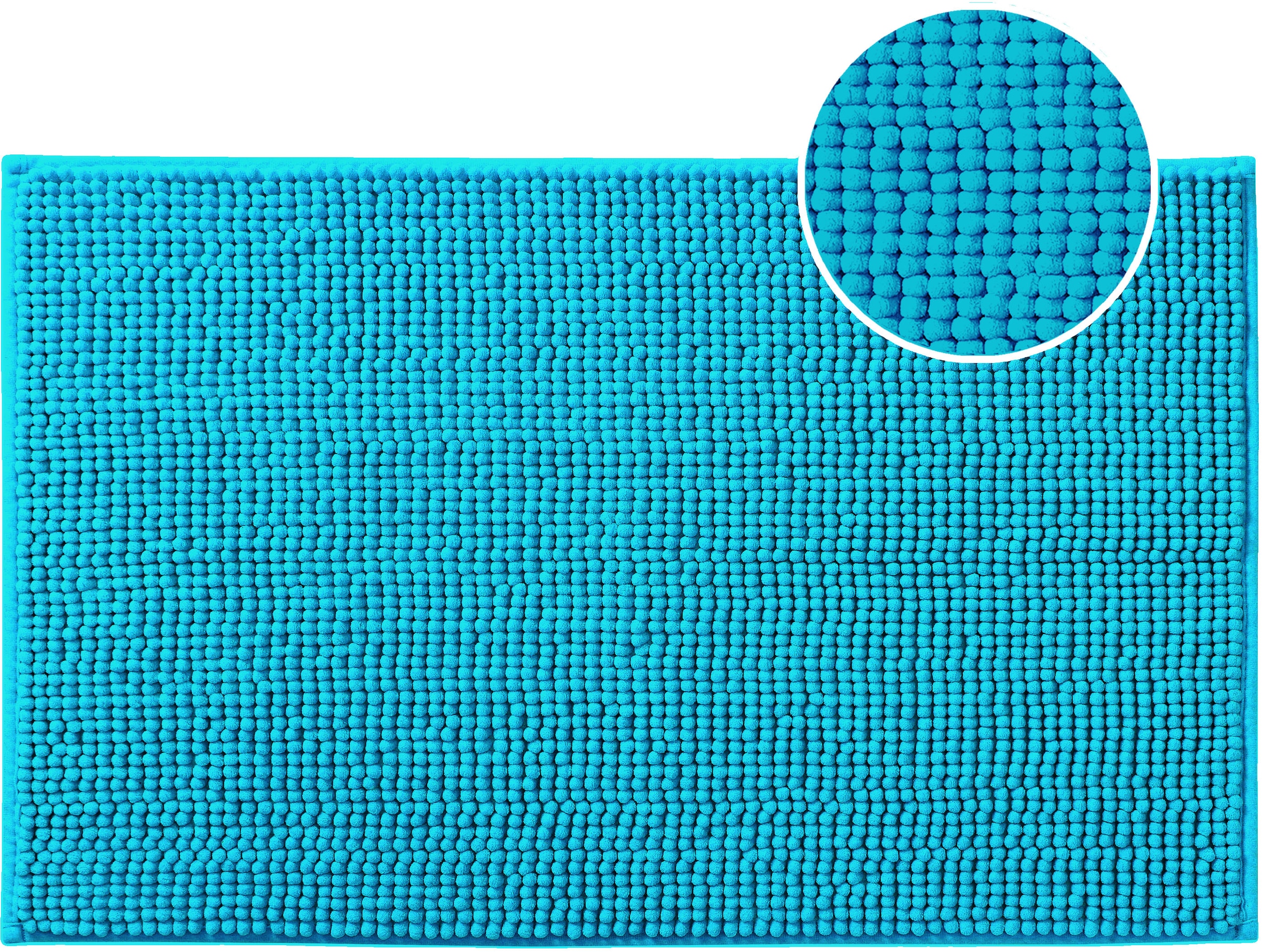 my home Badematte »Vanessa Chenille, Badvorleger, Badezimmer Teppich, Duschvorleger« Höhe 15 mm fußbodenheizungsgeeignet | schnell trocknend | strapazierfähig Uni Farben, besonders weich