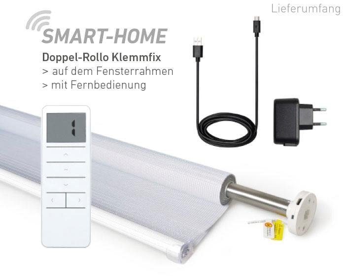 Good Life Elektrisches Rollo »Wood - SMART HOME«, Lichtschutz, ohne Bohren, mit Fernbedienung