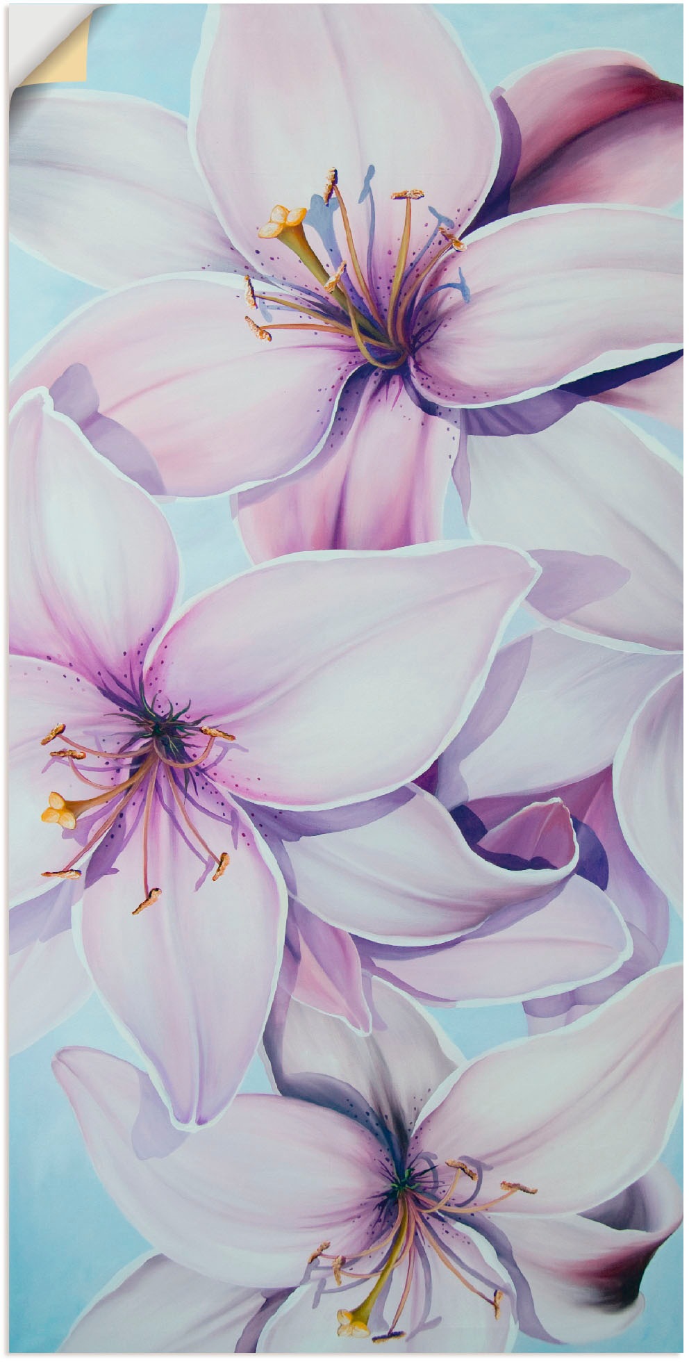 Artland Wandbild »Lilien«, Blumen, (1 St.), in vielen Größen & Produktarten - Alubild / Outdoorbild für den Außenbereich, Leinwandbild, Poster, Wandaufkleber / Wandtattoo auch für Badezimmer geeignet