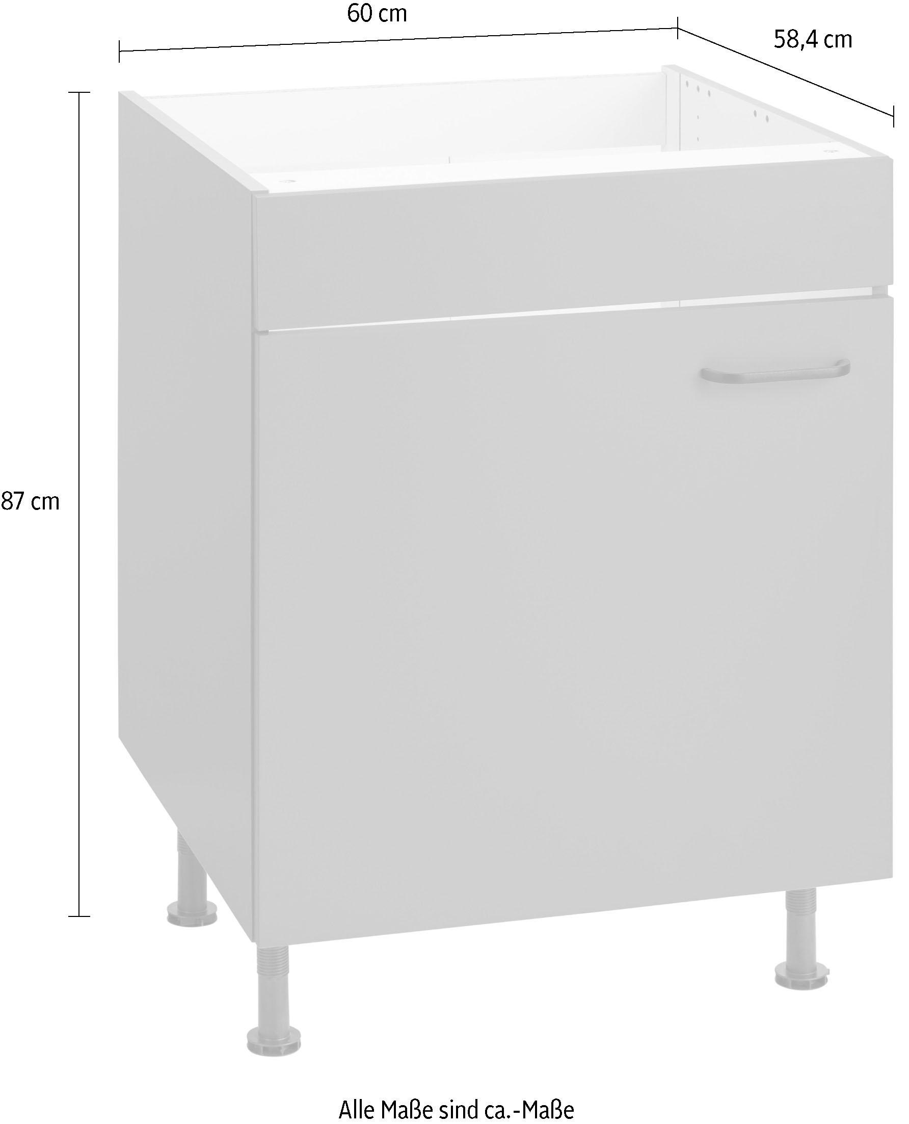 OPTIFIT Spülenschrank »Elga«, mit Soft-Close-Funktion, höhenverstellbaren Füßen, Breite 60 cm