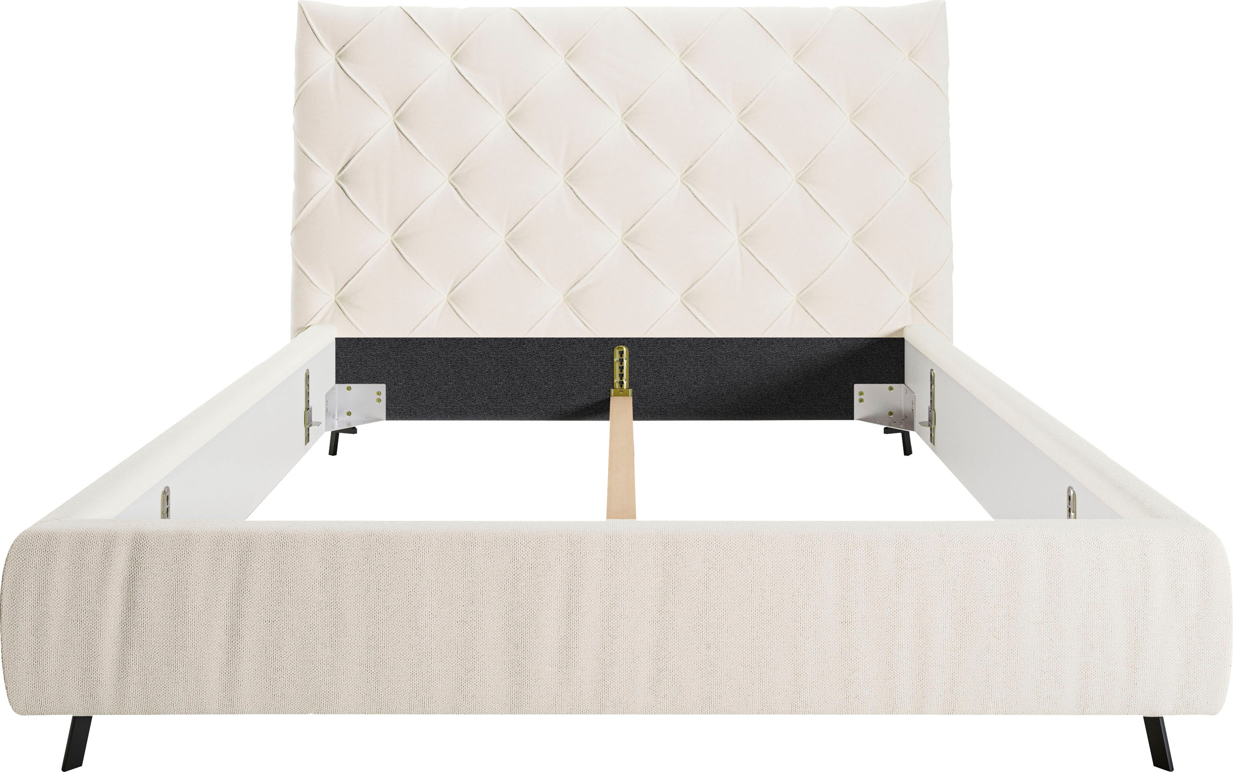 Home affaire Polsterbett »Maxime, in 4 Breiten bis 200cm, auch in Leder« Kopfteilhöhe 143 cm, belastbar bis 280 kg, auch in Überlänge 220cm