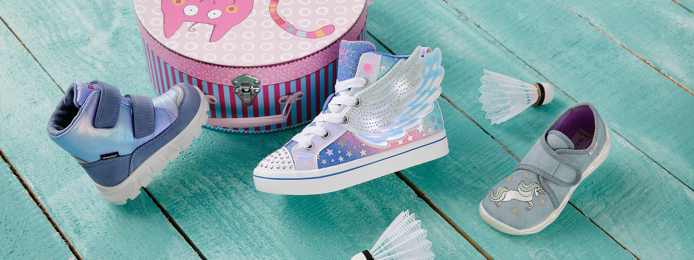 Superfit Hausschuh »BUBBLE WMS: M III«, Klettschuh, Kindergartenschuh mit süßer Verzierung