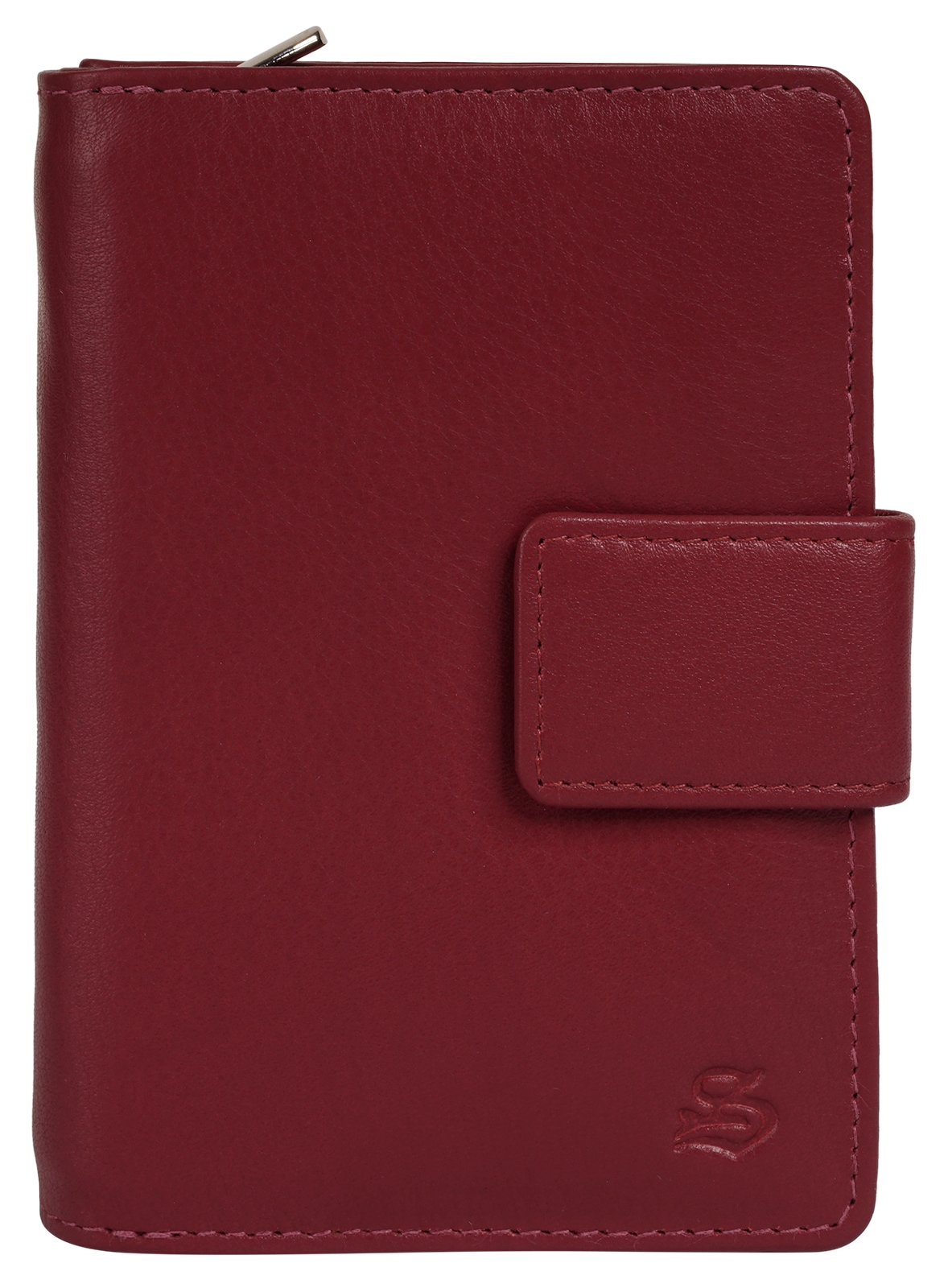 Szuna Damen Geldbörse echt Leder in rot