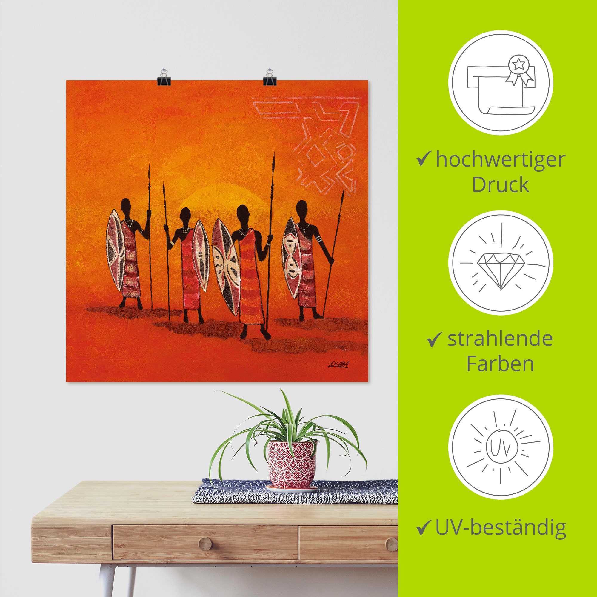 Artland Wandbild »Afrikanische Männer«, Mann, (1 St.), als Alubild, Outdoorbild, Poster in verschied. Größen