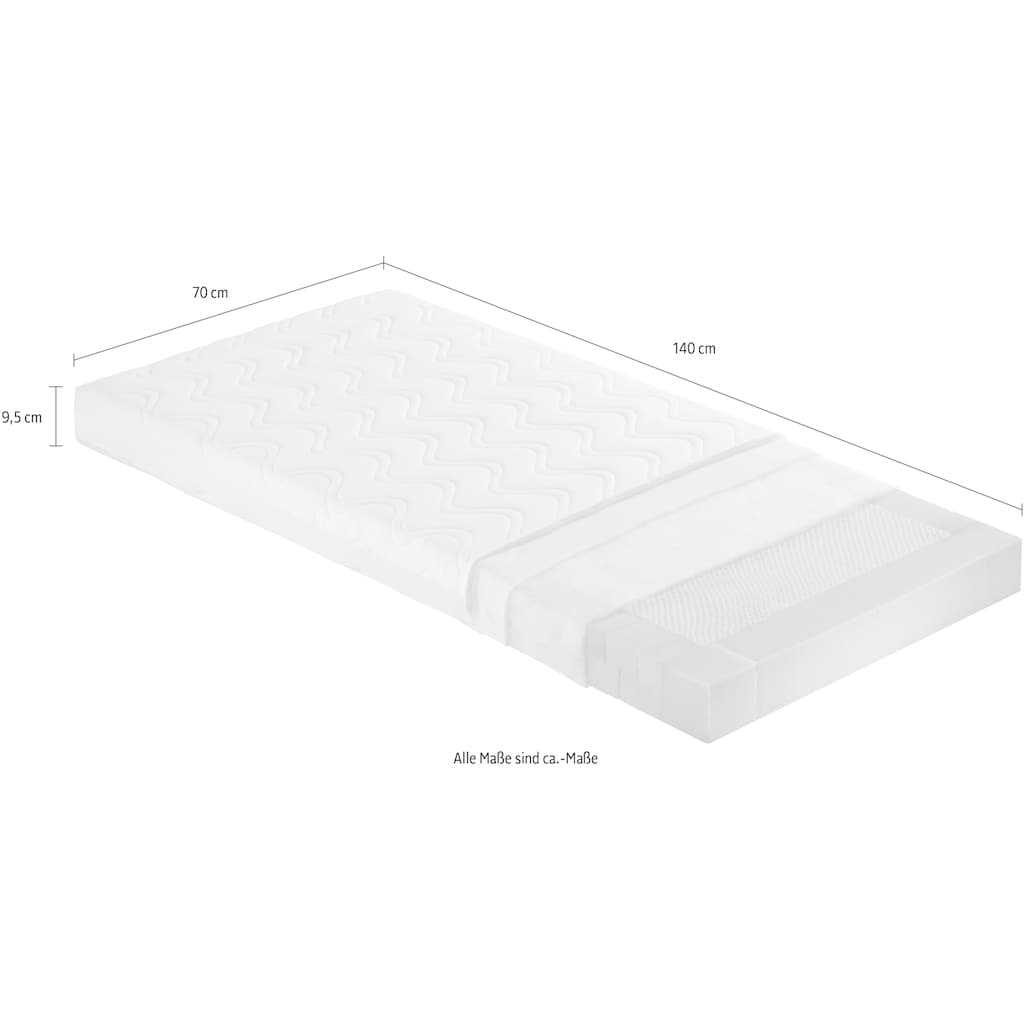 PAIDI Babymatratze »"Lotte & Fynn", Steiff by PAIDI«, 10 cm hoch, Raumgewicht: 35 kg/m³, (1 St.), PAIDI AIRWELL® 200