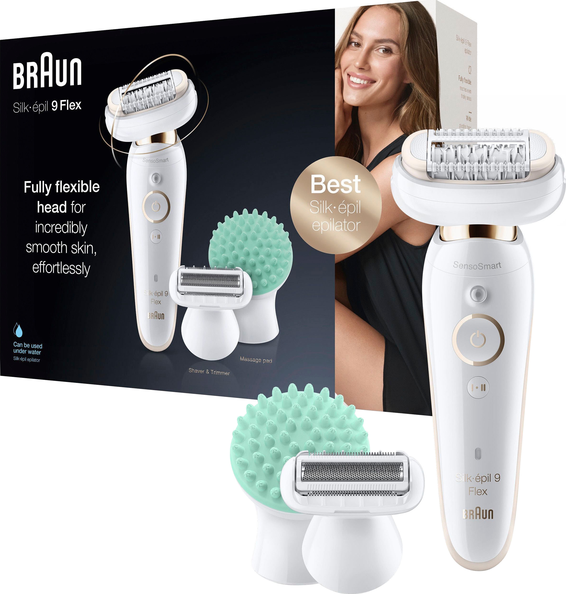 Braun Epilierer »Silk-épil 9 9020«, OTTO kaufen Kopf Flex flexibler bei