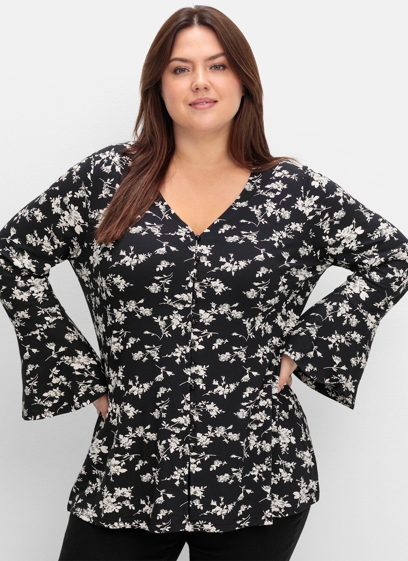 sheego by Joe Browns Langarmshirt »Langarmshirt«, (1 tlg.)