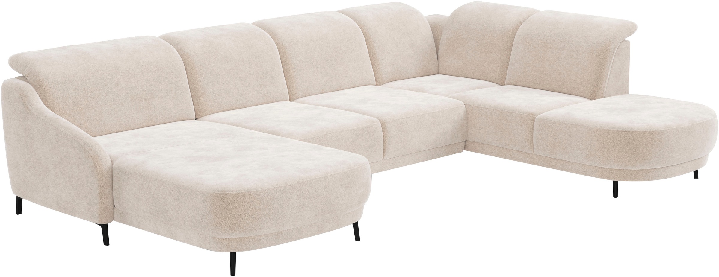sit&more Wohnlandschaft »Blues U-Form«, inkl. Kopfteilverstellung, wahlweise mit Klapptisch und USB