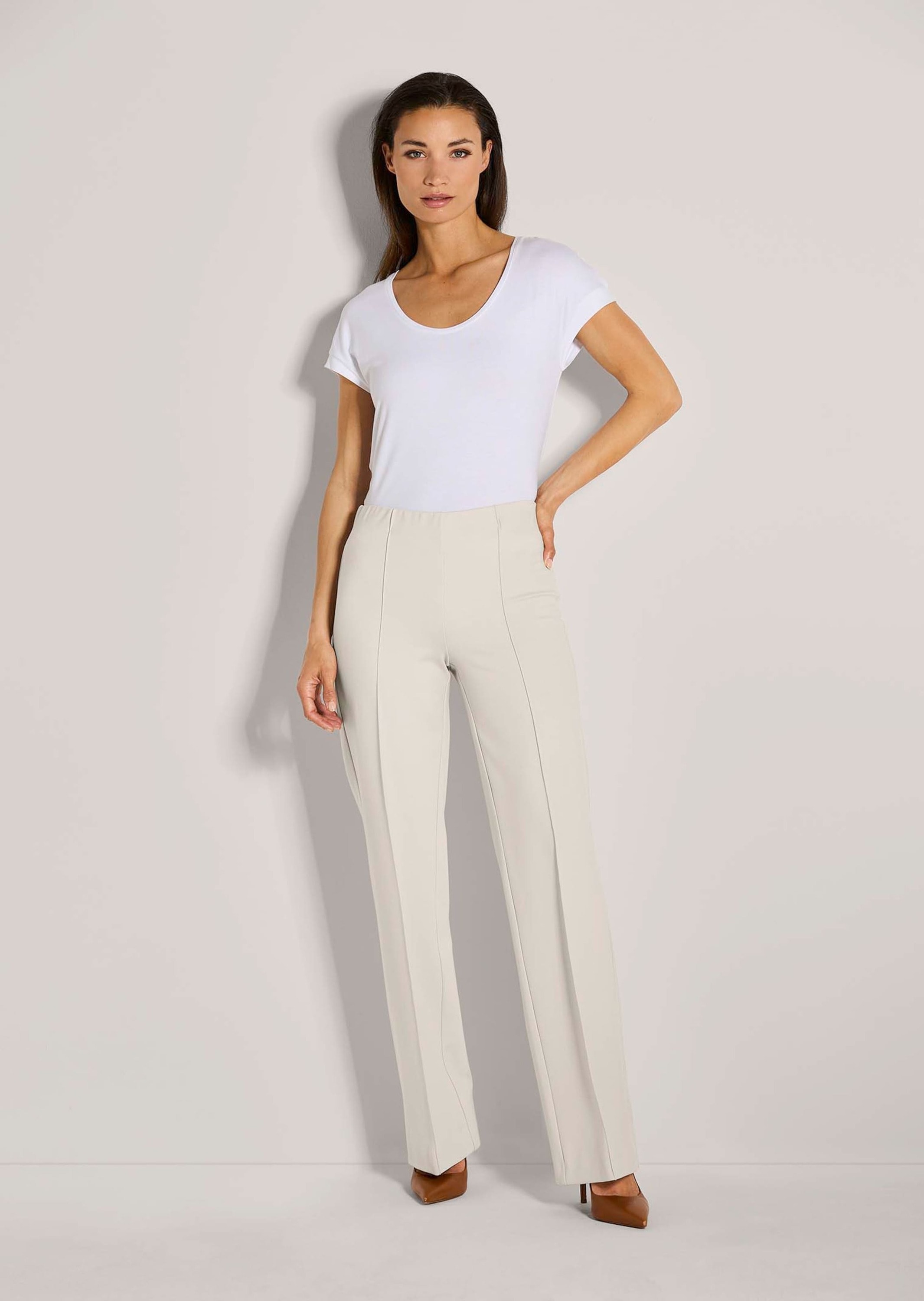 MADELEINE Jerseyhose »Jerseyhose Weite Jerseyhose mit Biesen«