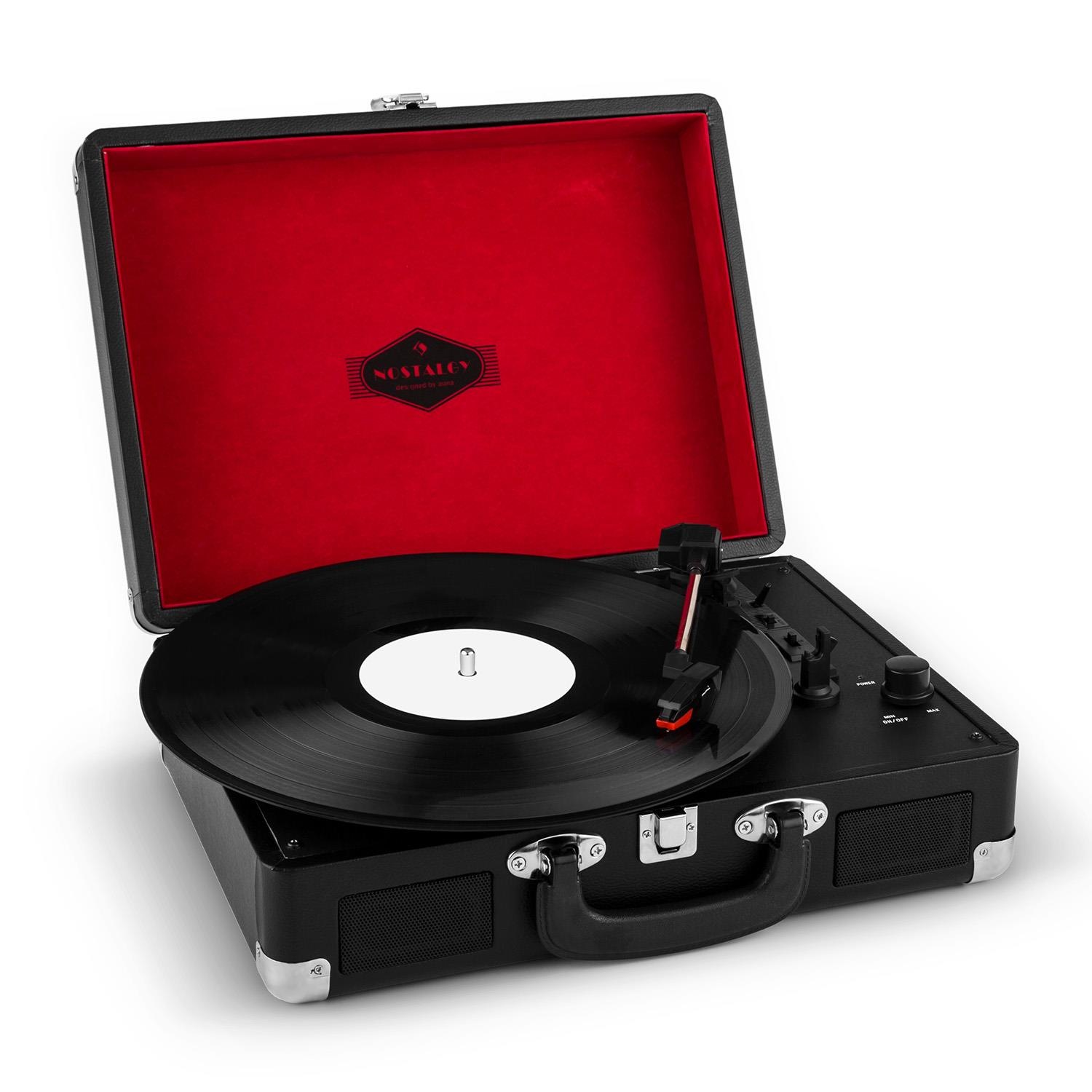 Auna Retro Plattenspieler Koffer Design LP USB Aufnahme Lautsprecher »Peggy Sue«