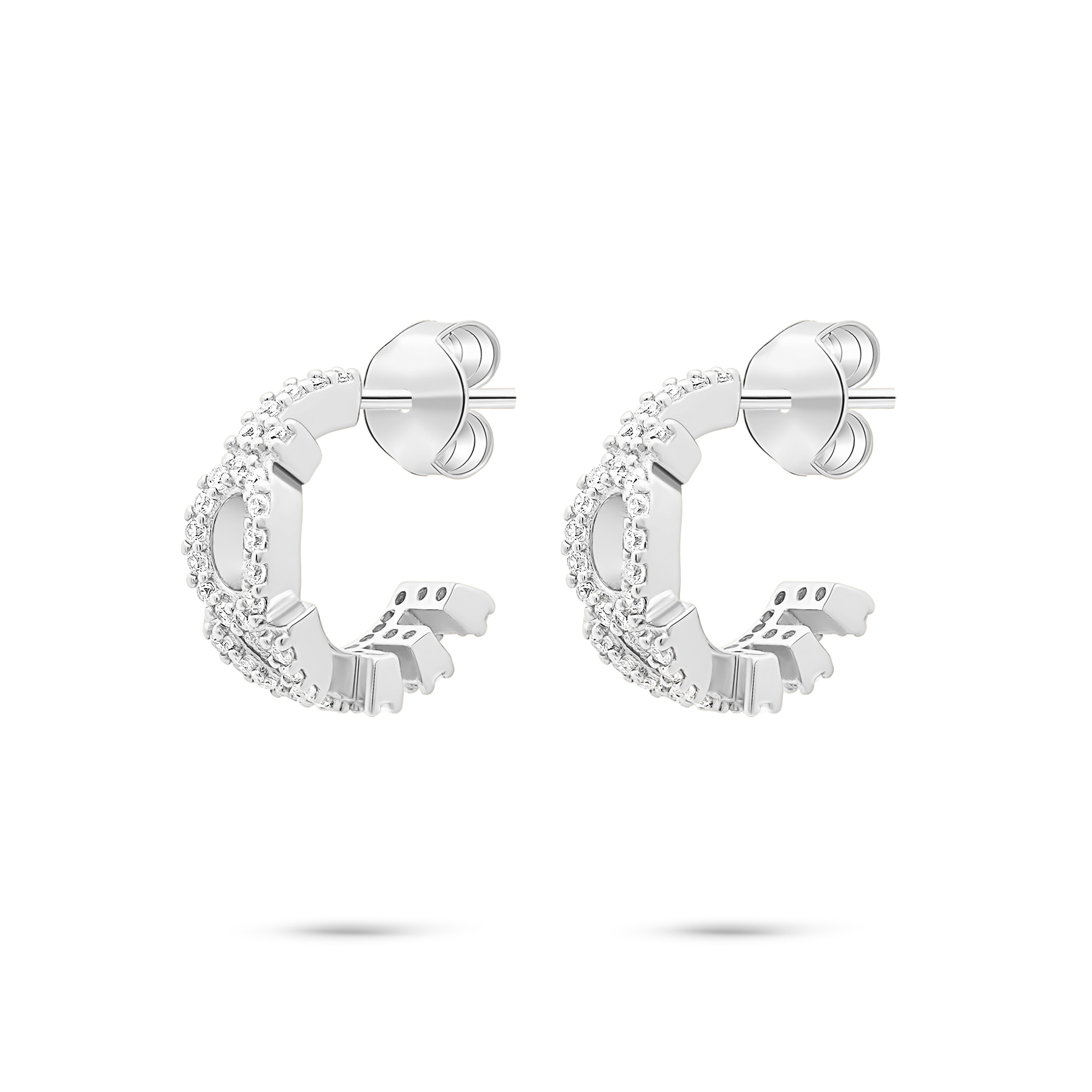 Tamaris Paar Creolen »Schmuck Geschenk Silber 925 Creole Love Letters« mit Zirkonia (synth.)