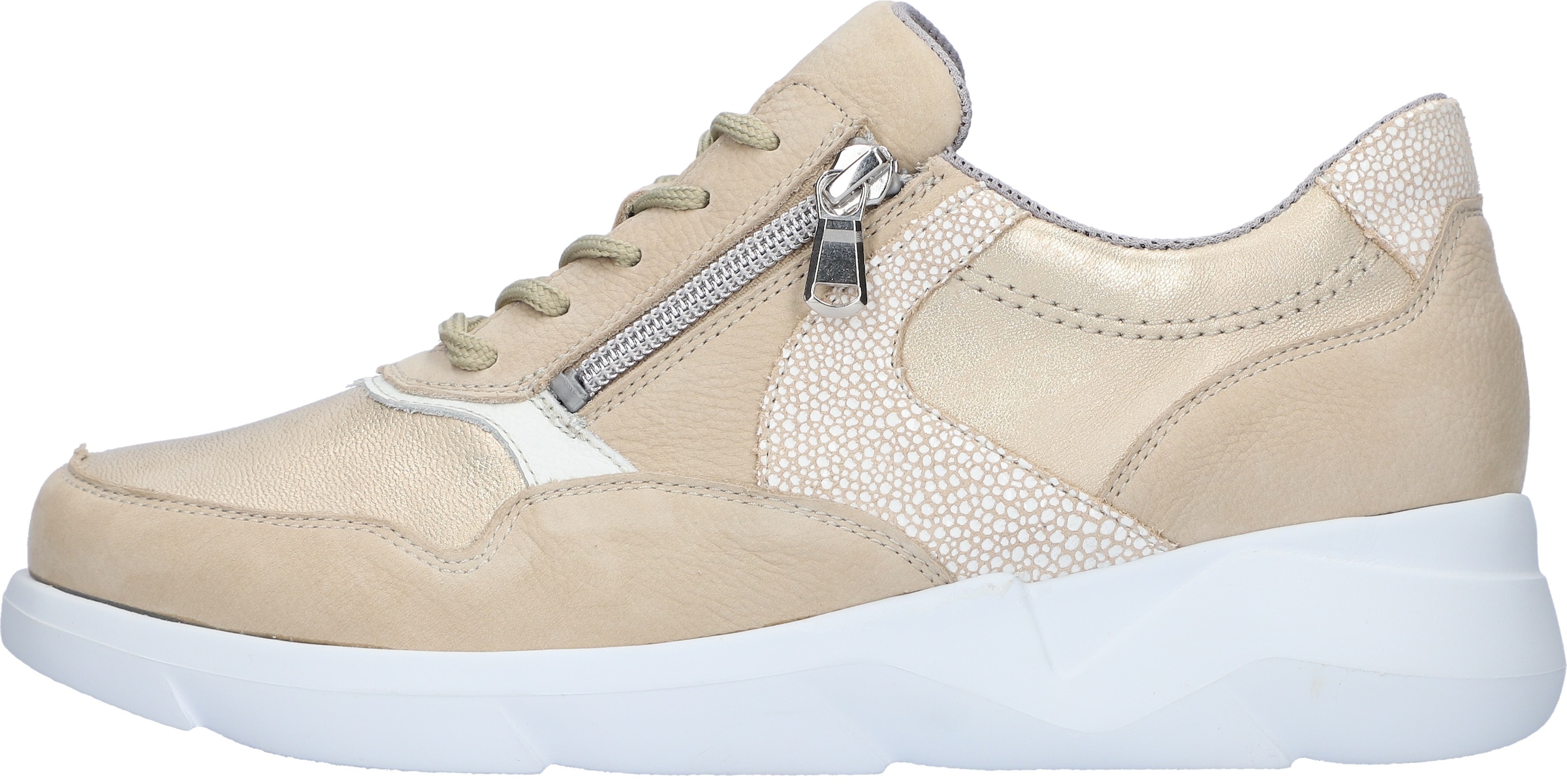 Waldläufer Sneaker »K-FUNKY«  Schnürschuh, Komfortschuh mit seitlichem Reißverschluss, K-Weite