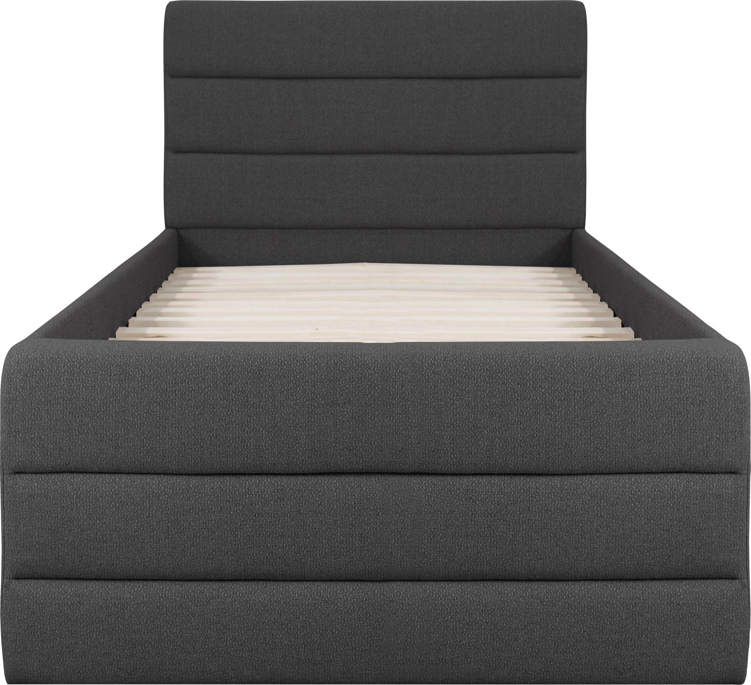 OTTO products Polsterbett »Merrit«, Quernaht im Kopf- und Fußteil, in 5 Breiten, auch in 220 cm Länge