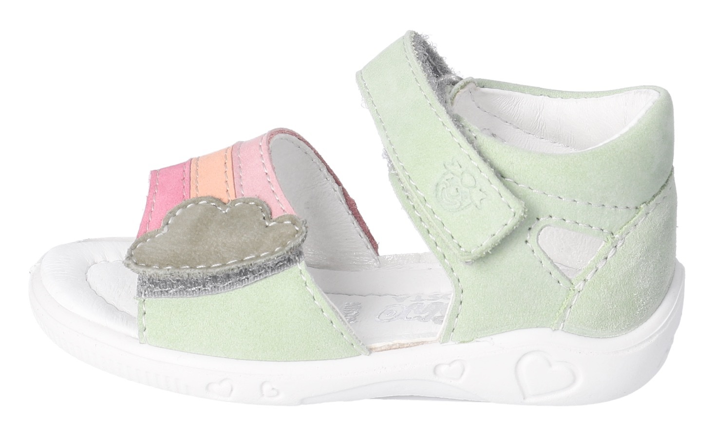 PEPINO by RICOSTA Sandale »Tia WMS: mittel«, Klettsandale im Regenbogendesign, WMS, Größenschablone zum Download