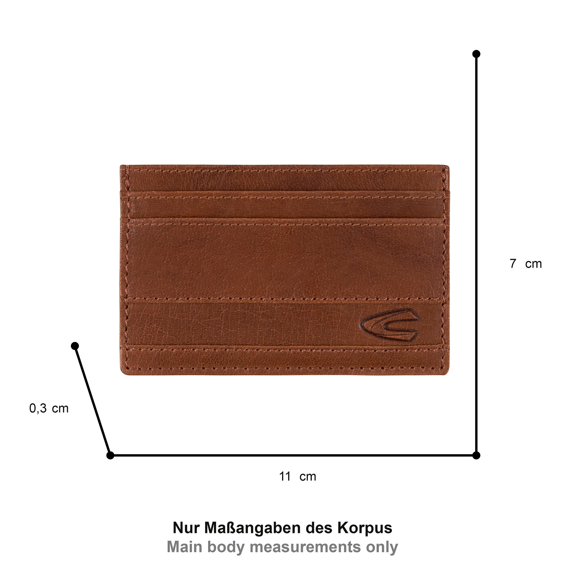 camel active »Field« aus fein genarbte Leder mit RFID-Schutz und Tracking Tag Fach