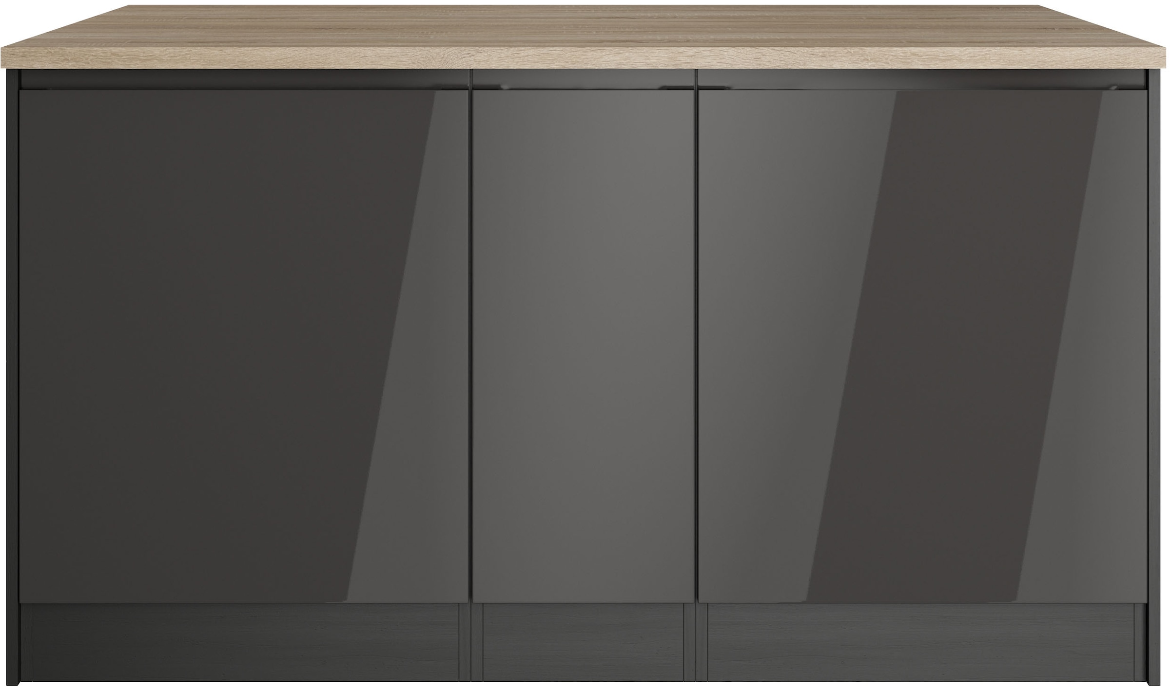KOCHSTATION Kücheninsel »KS-Virginia«, Breite 153 cm, MDF-Fronten, Flaschenregal