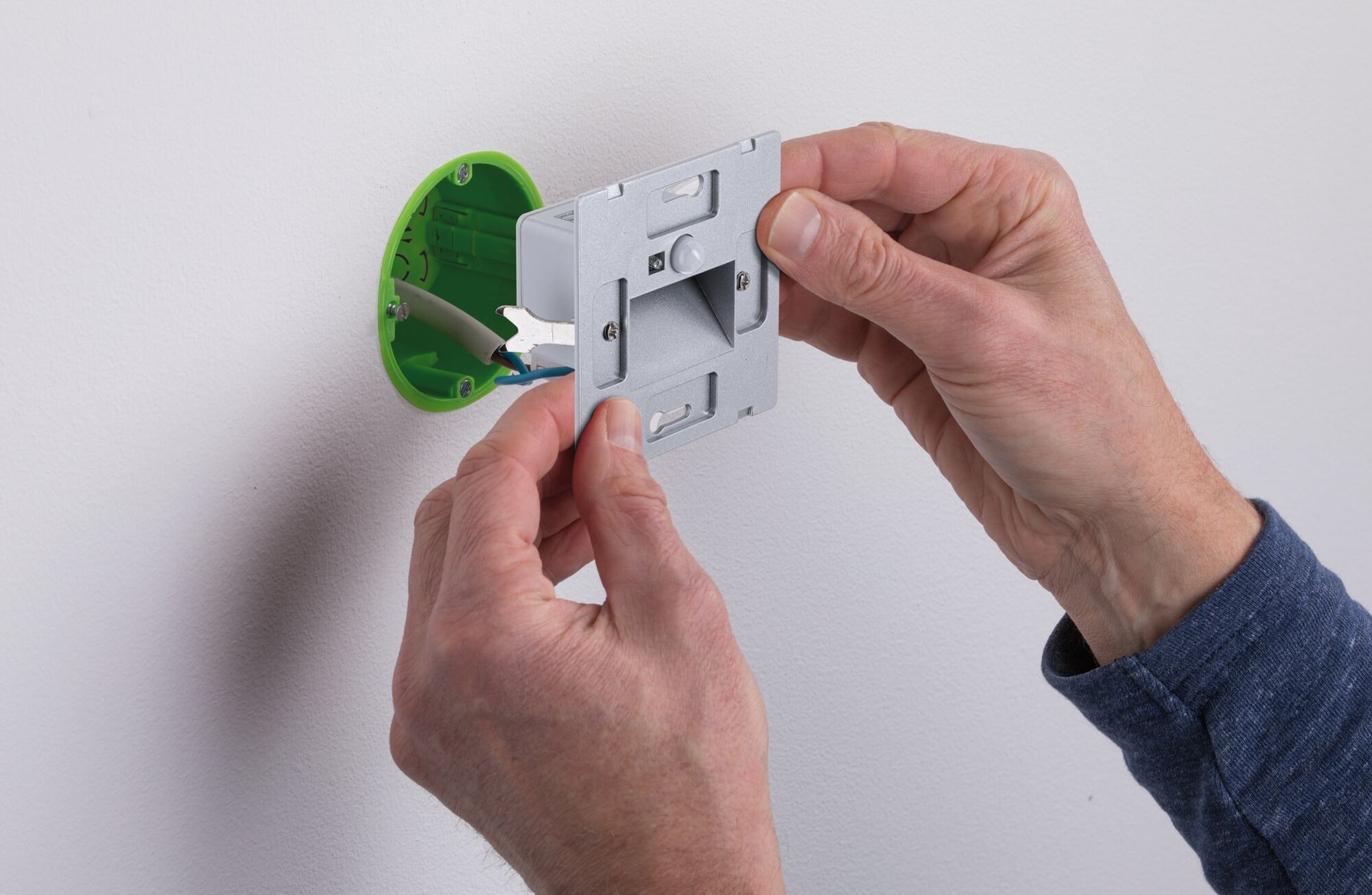 Paulmann LED Einbauleuchte »LED Wandeinbauleuchte Edge Quadro 1,2W 25lm 230V 2700K« 1 Stk. Warmweiß Bewegungsmelder