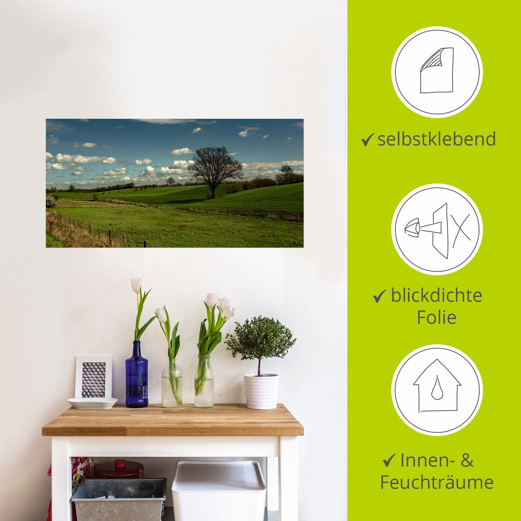 Artland Wandbild »Natur pur«, Felder, (1 St.), als Leinwandbild, Wandaufkleber in verschied. Größen