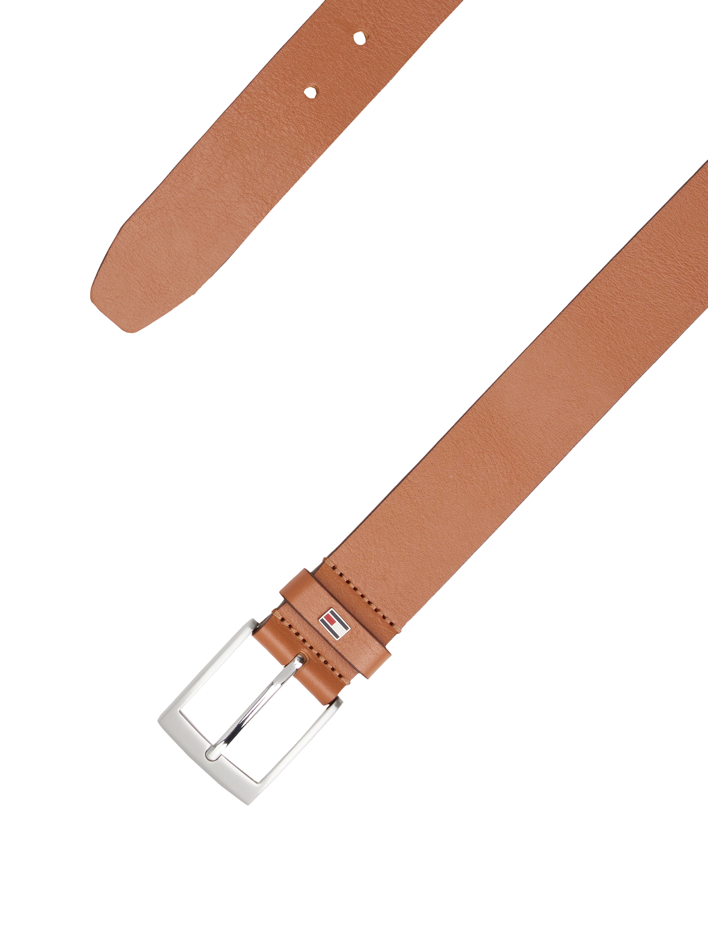 Tommy Hilfiger Ledergürtel »ADAN 3.5 EXT«, Metalllogopatch, Einfachdornschnalle