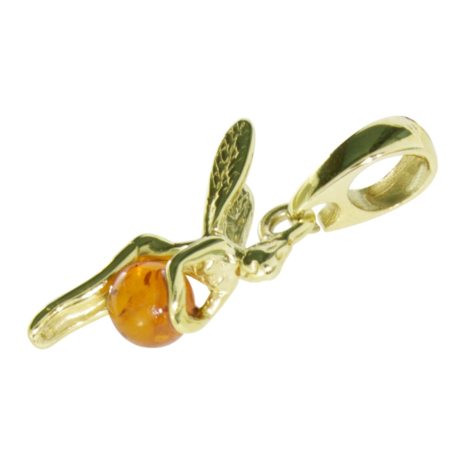 OSTSEE-SCHMUCK Kettenanhänger »- Elfe - Silber 925/000, vergoldet - Bernstein«