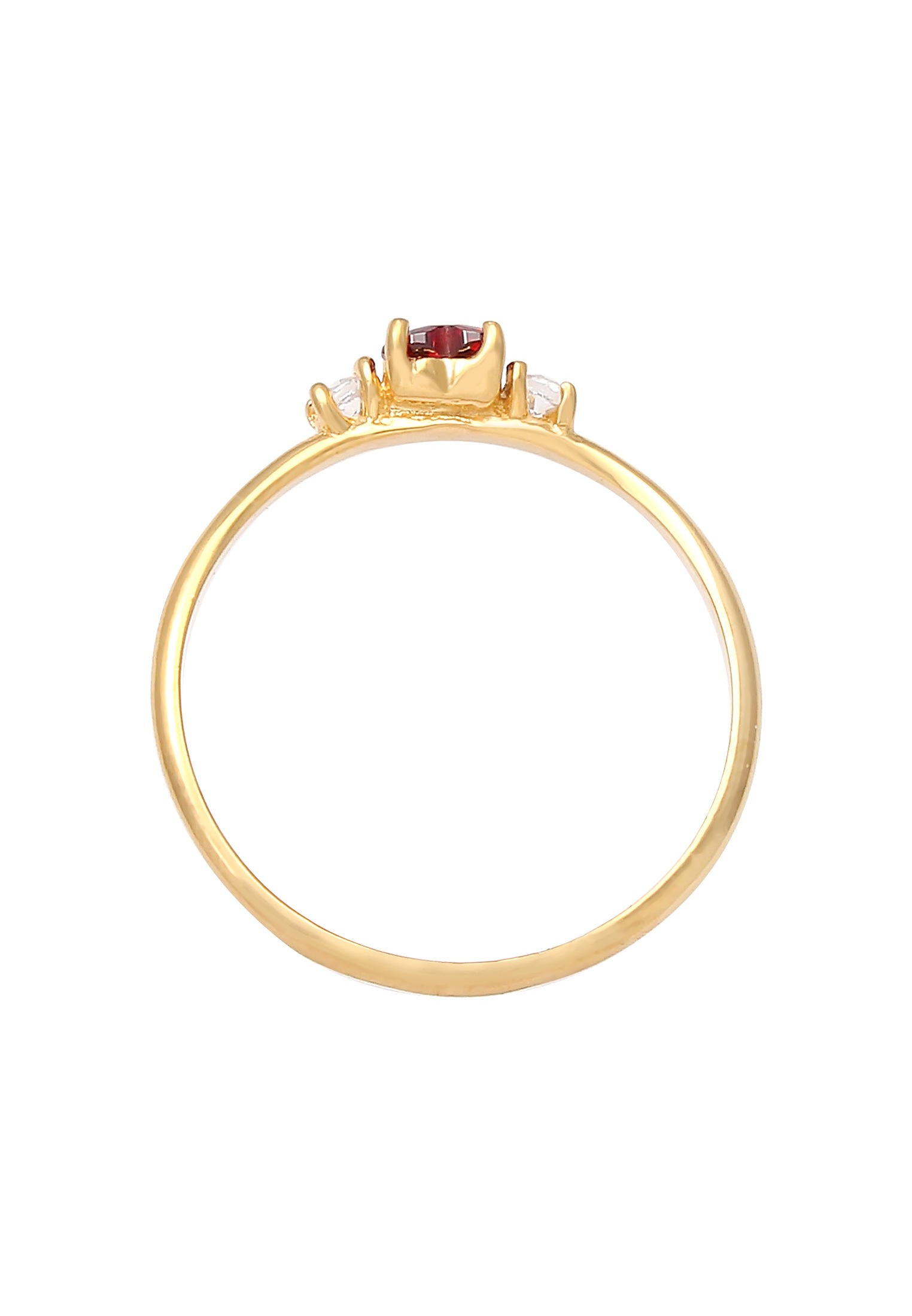Elli Silberring »Ring Herz Zirkonia Rot Liebe 925 Silber«