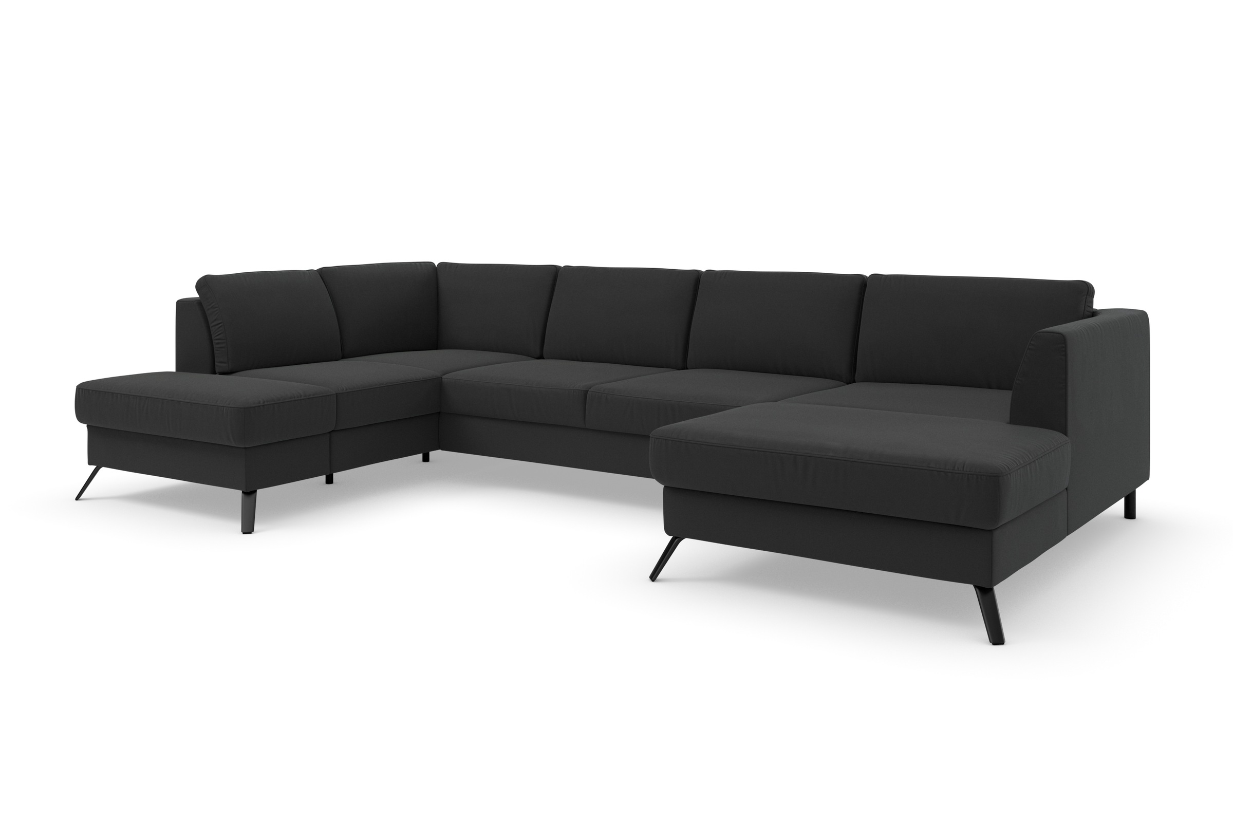 sit&more Wohnlandschaft »Olsen U-Form«, inklusive Sitztiefenverstellung, wahlweise mit Bettfunktion, 15cm hoch