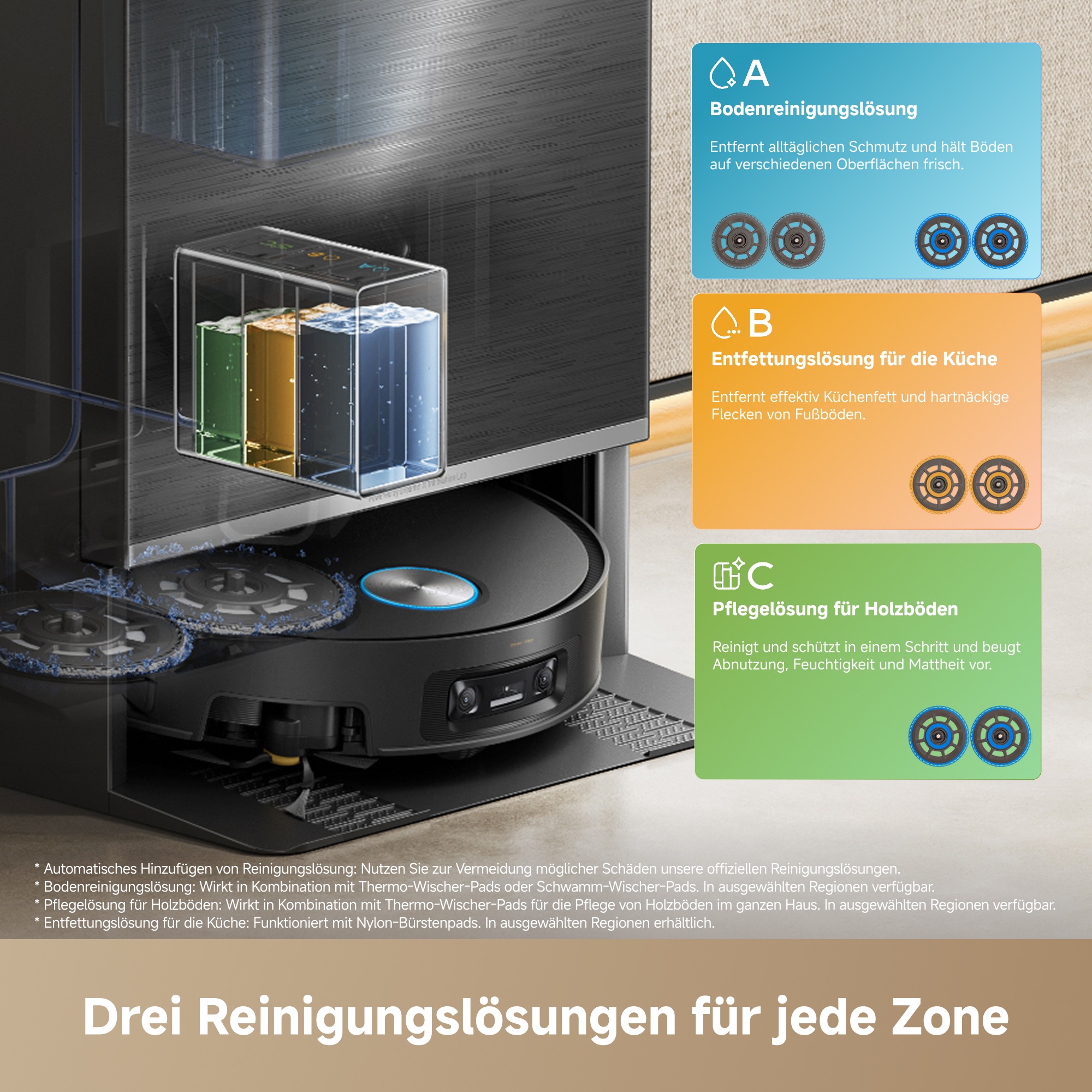 Dreame Saugroboter »X60 Pro Ultra Complete« 42.000 Pa , Multi-Wischmopp, KI-Dual-Kamera