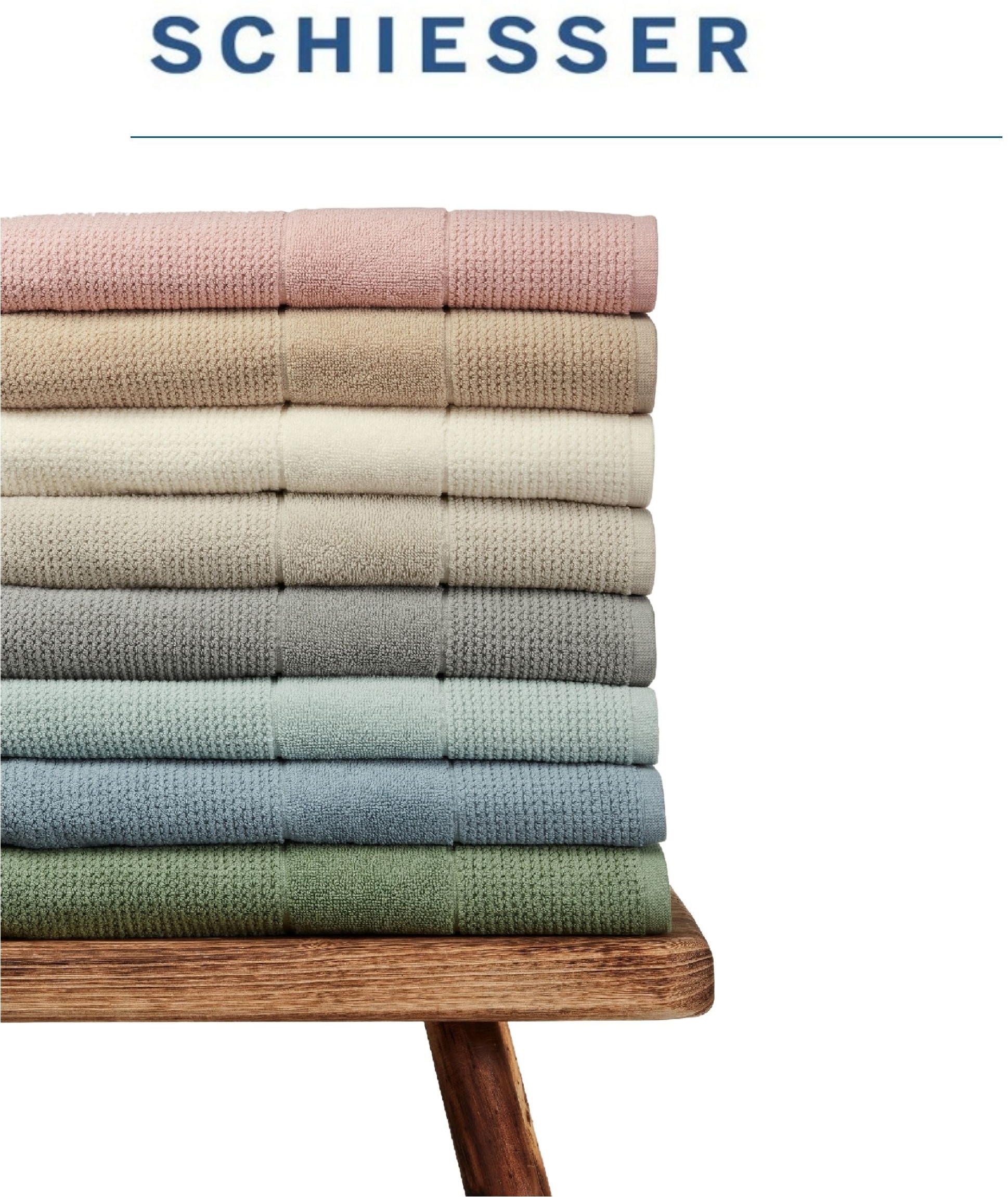 Schiesser Duschtücher »Turin aus 100% Baumwolle in dezenter Reiskornoptik« OEKO-TEX® MADE IN GREEN
