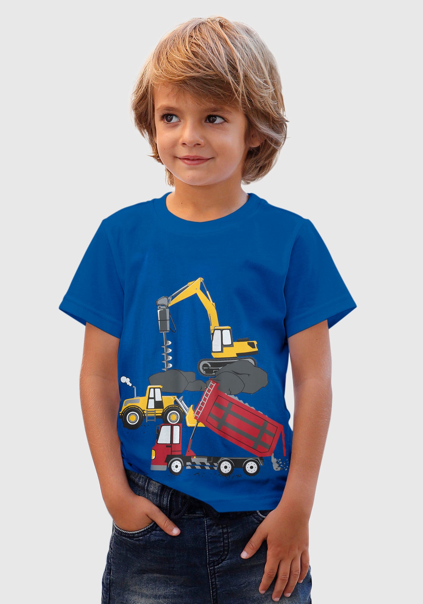 KIDSWORLD online OTTO T-Shirt bei Spruch »BAUMASCHINEN«,
