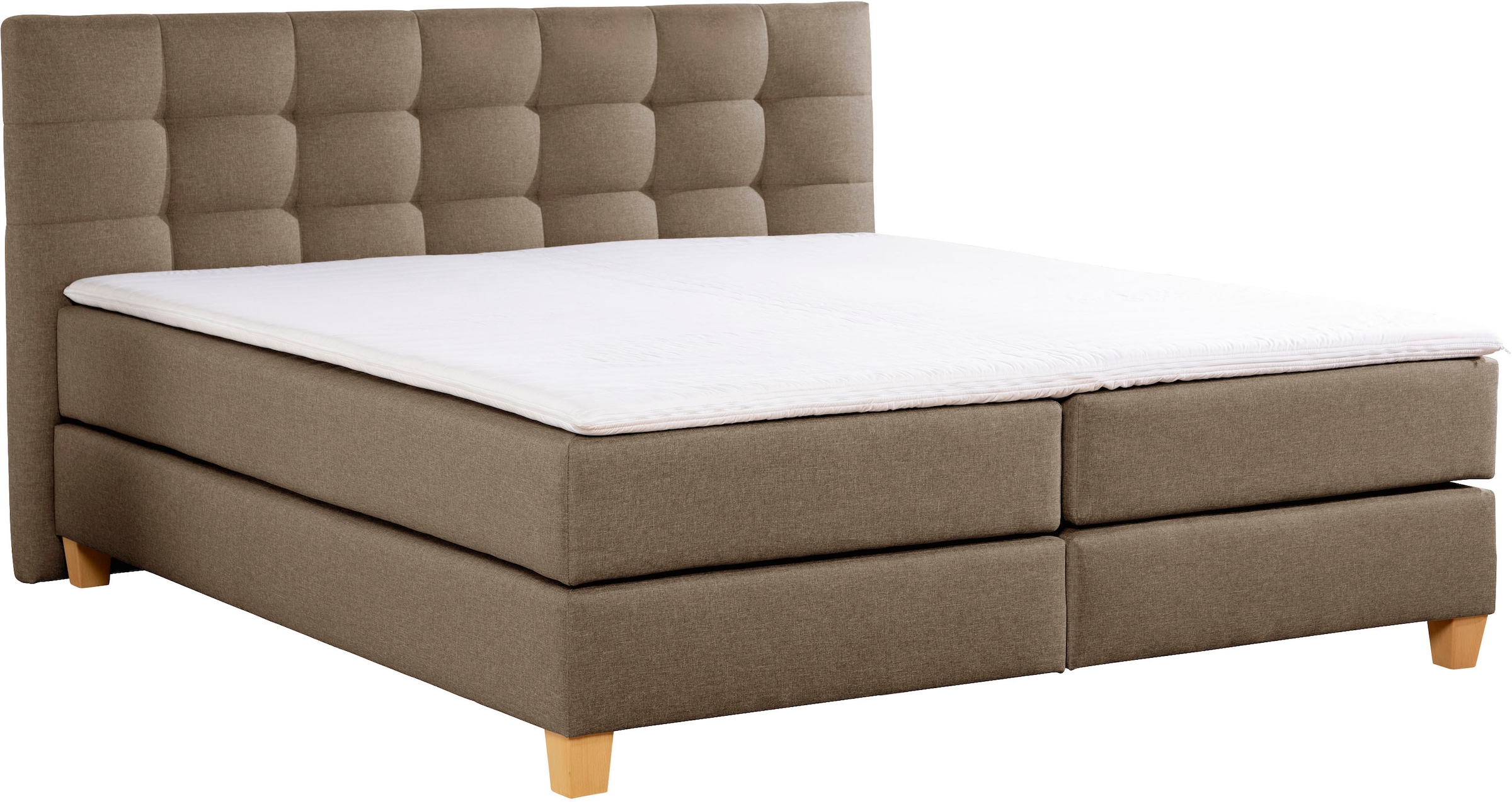 Home affaire Boxspringbett »Moulay«, inkl. Topper, in Überlänge 220 cm, 3 Härtegrade, auch in H4