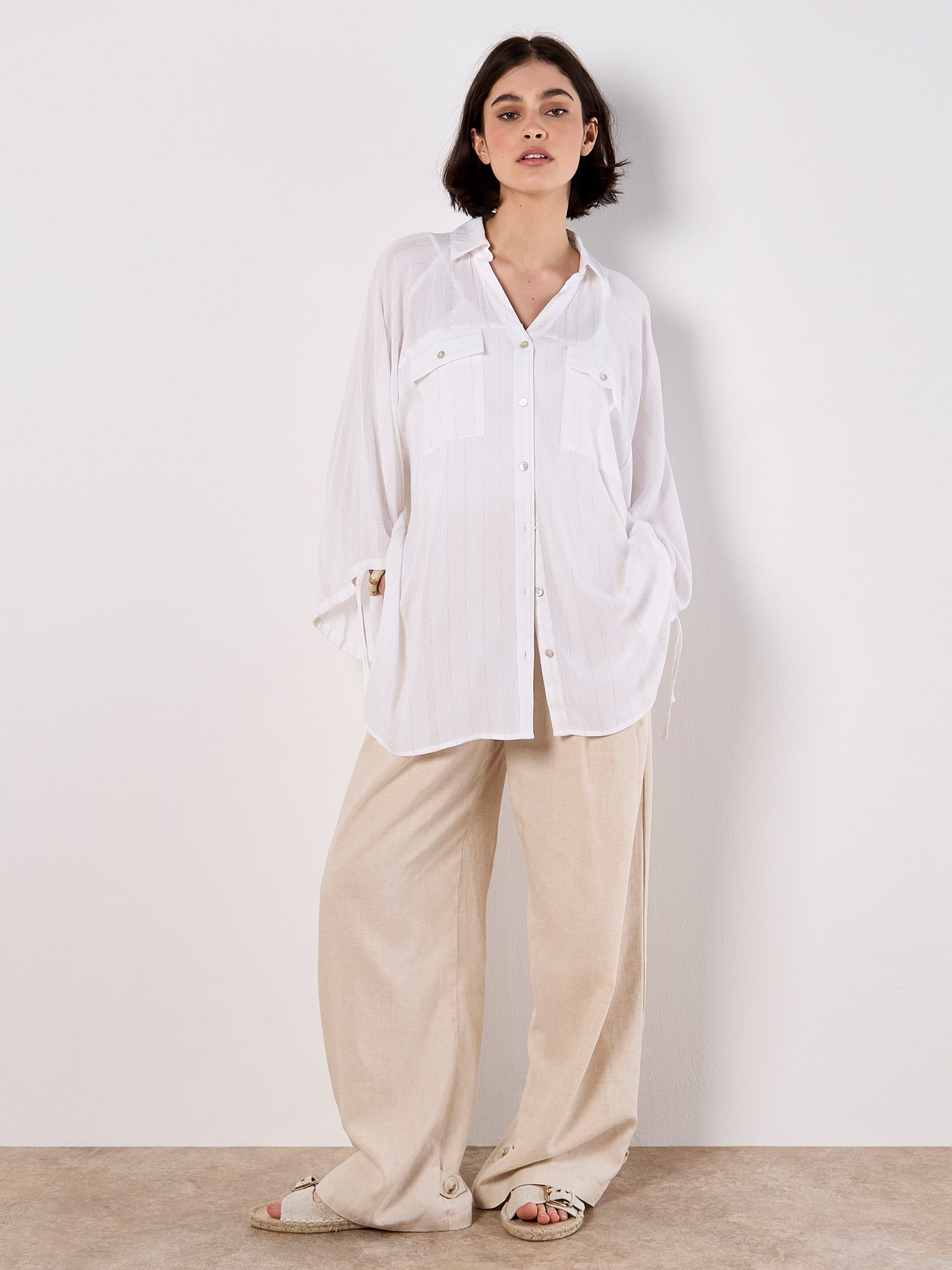 Apricot Hemdbluse »Bluse« mit leichtem Schimmer