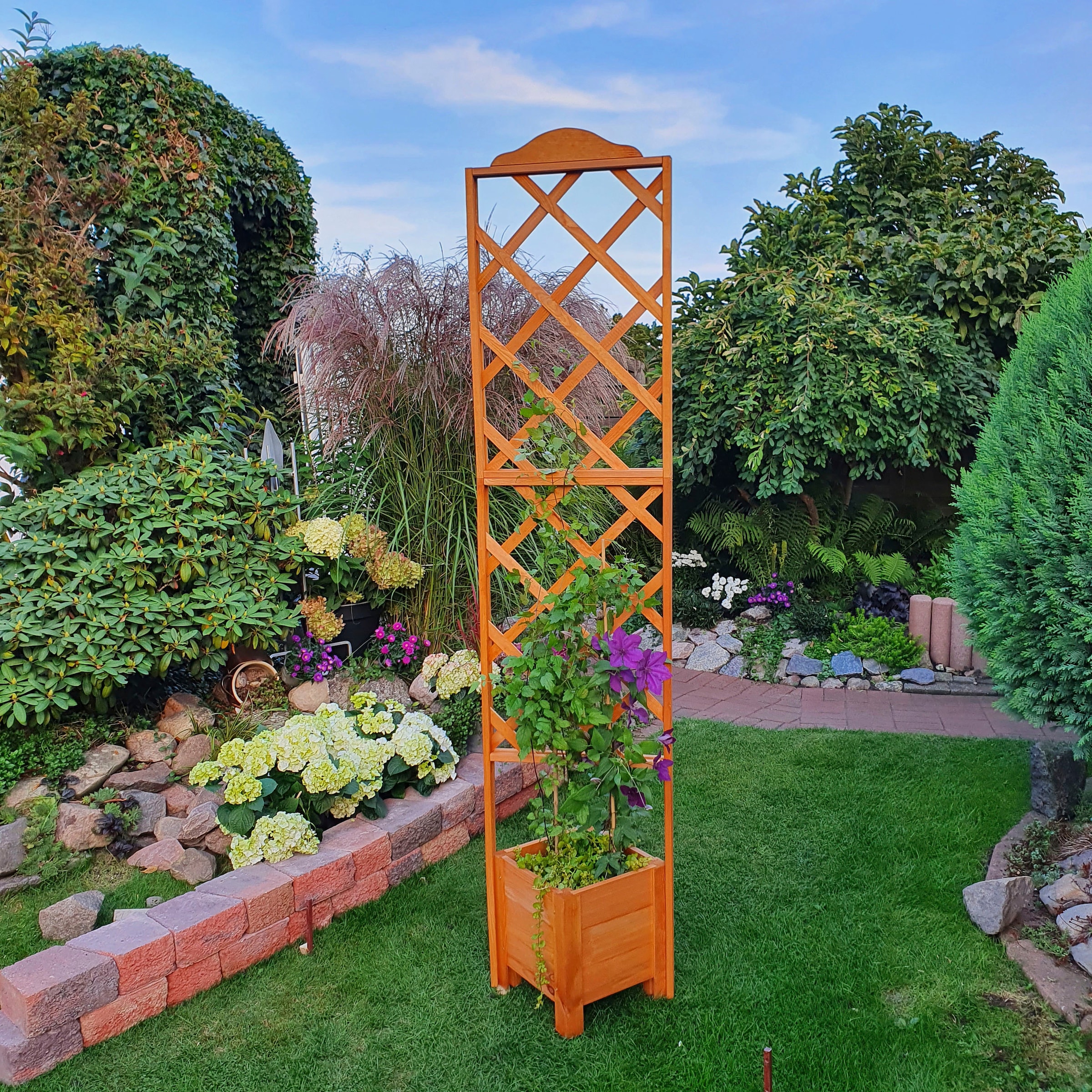 promadino Spalier mit Pflanzkasten, BxTxH: 47x45x210 cm