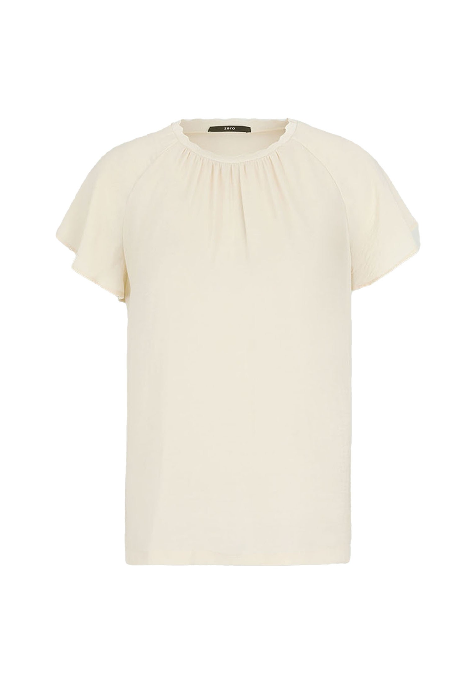 Zero Damen Klassische Bluse »Blusenshirt mit kurzen Rüschenärmeln« in gelb, Größe 36