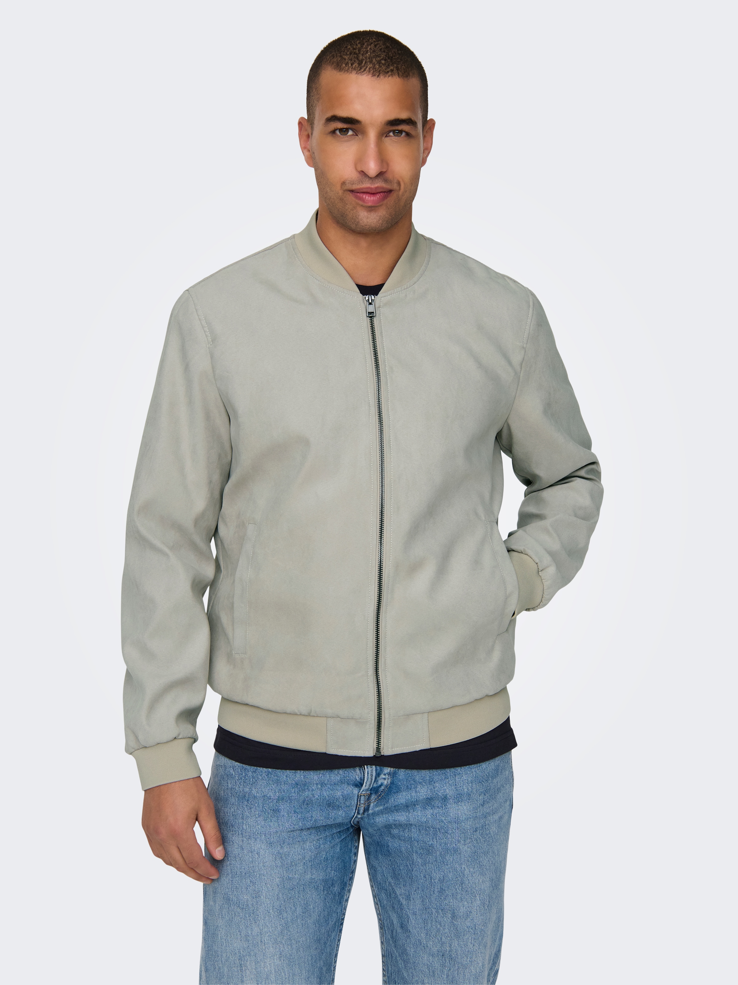 ONLY & SONS Bomberjacke »ONSLUCAS FAKE SUEDE BOMBER OTW«