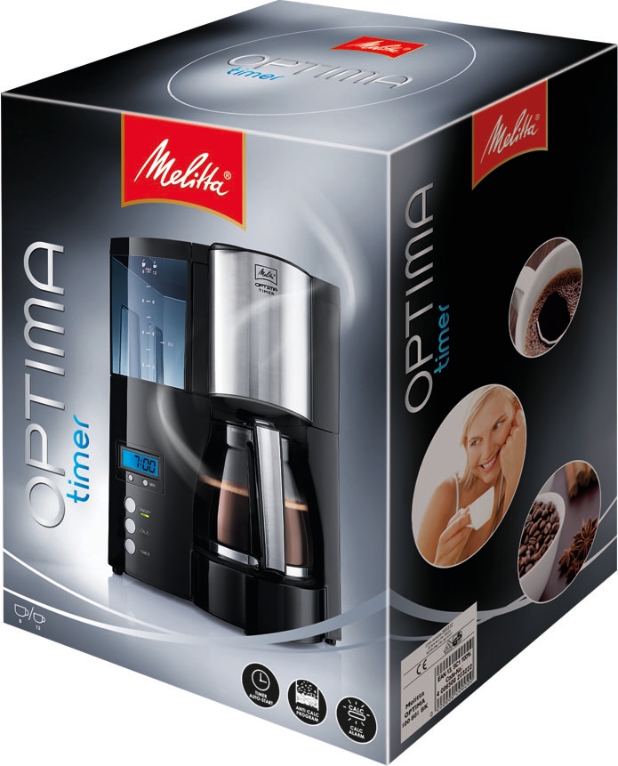 Melitta Filterkaffeemaschine »Optima Timer Papierfilter, l Kaffeekanne, 1 bei 102 100801«, OTTO jetzt